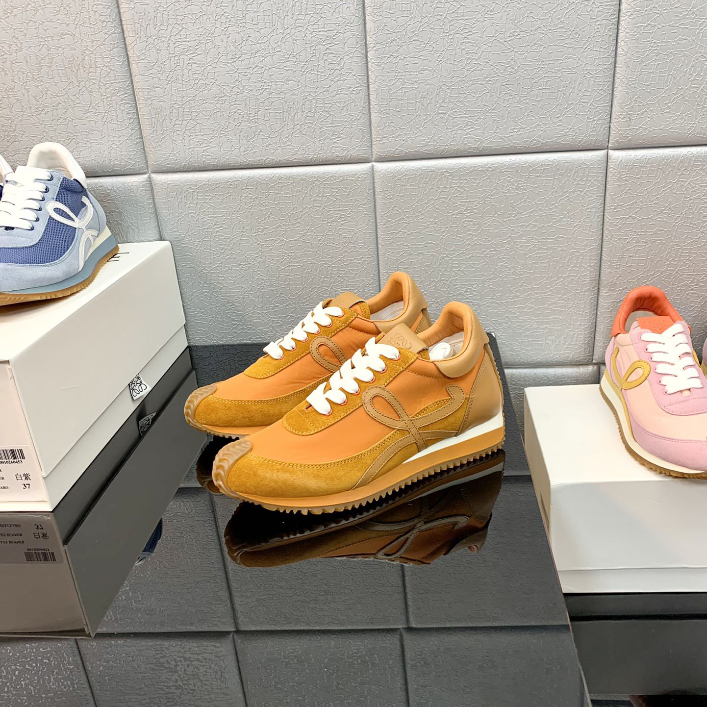 Loewe Flow Runner In Technical Mesh And Suede - DopestKickz