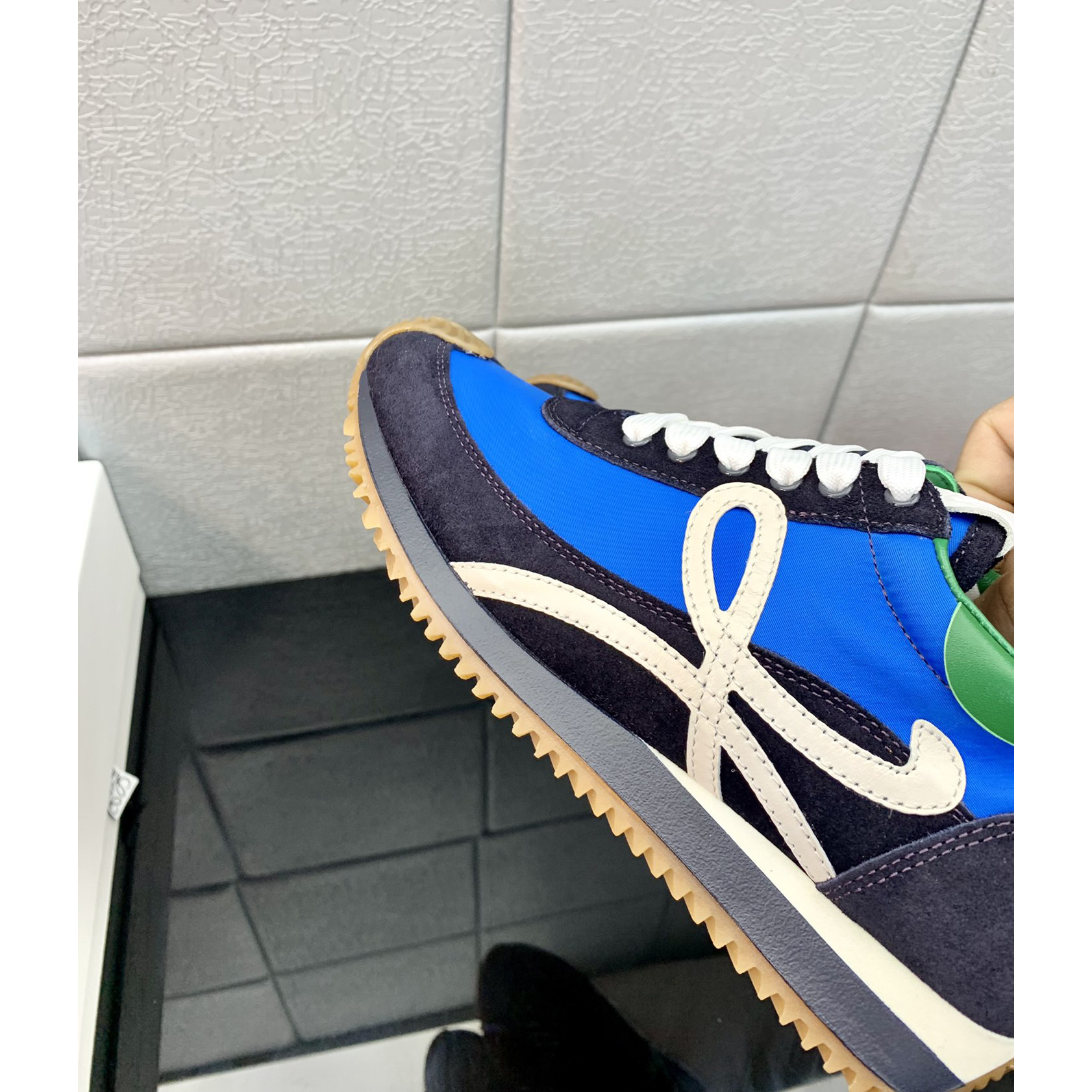 Loewe Flow Runner In Technical Mesh And Suede - DopestKickz