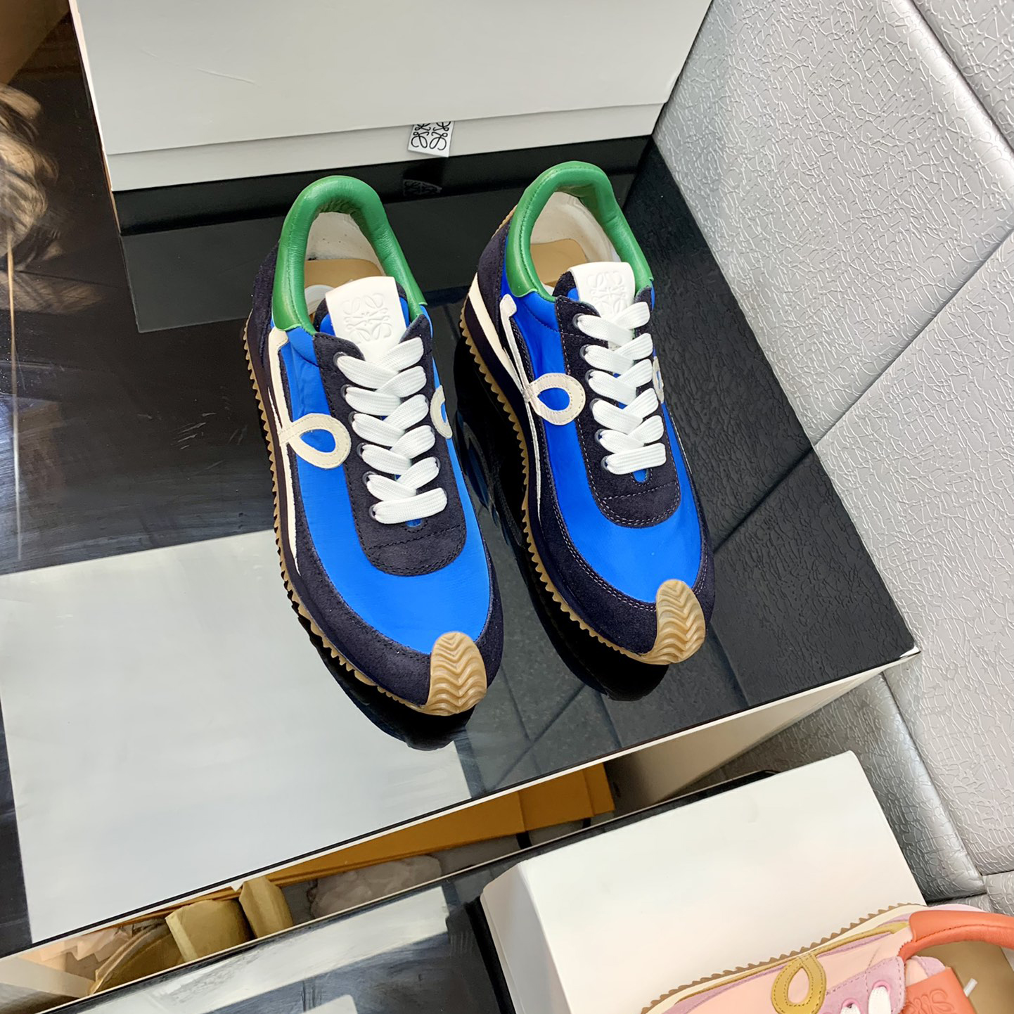 Loewe Flow Runner In Technical Mesh And Suede - DopestKickz