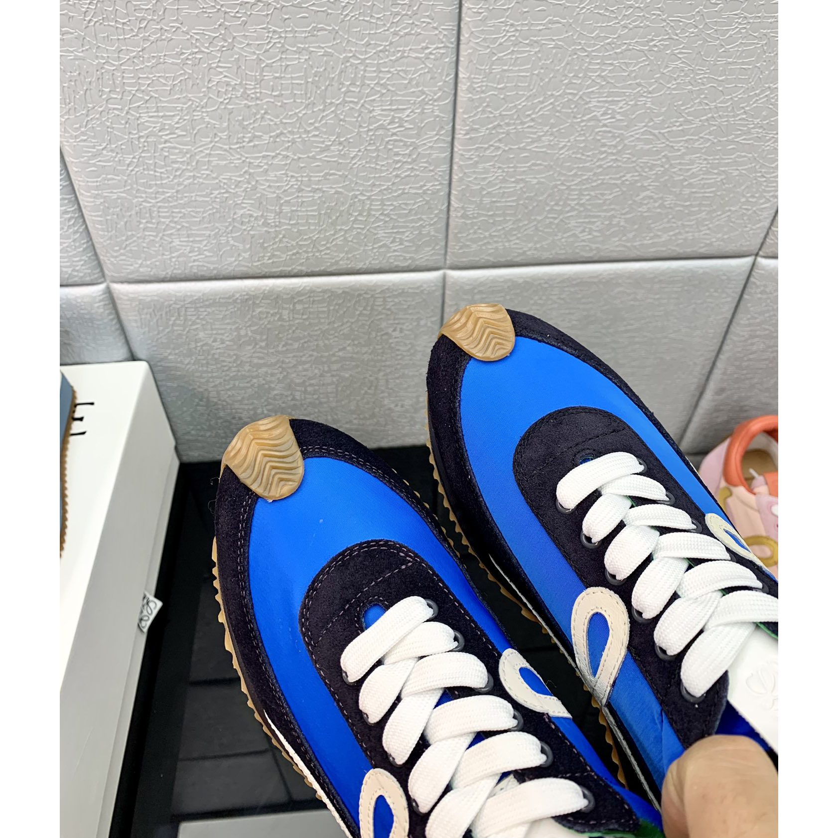 Loewe Flow Runner In Technical Mesh And Suede - DopestKickz