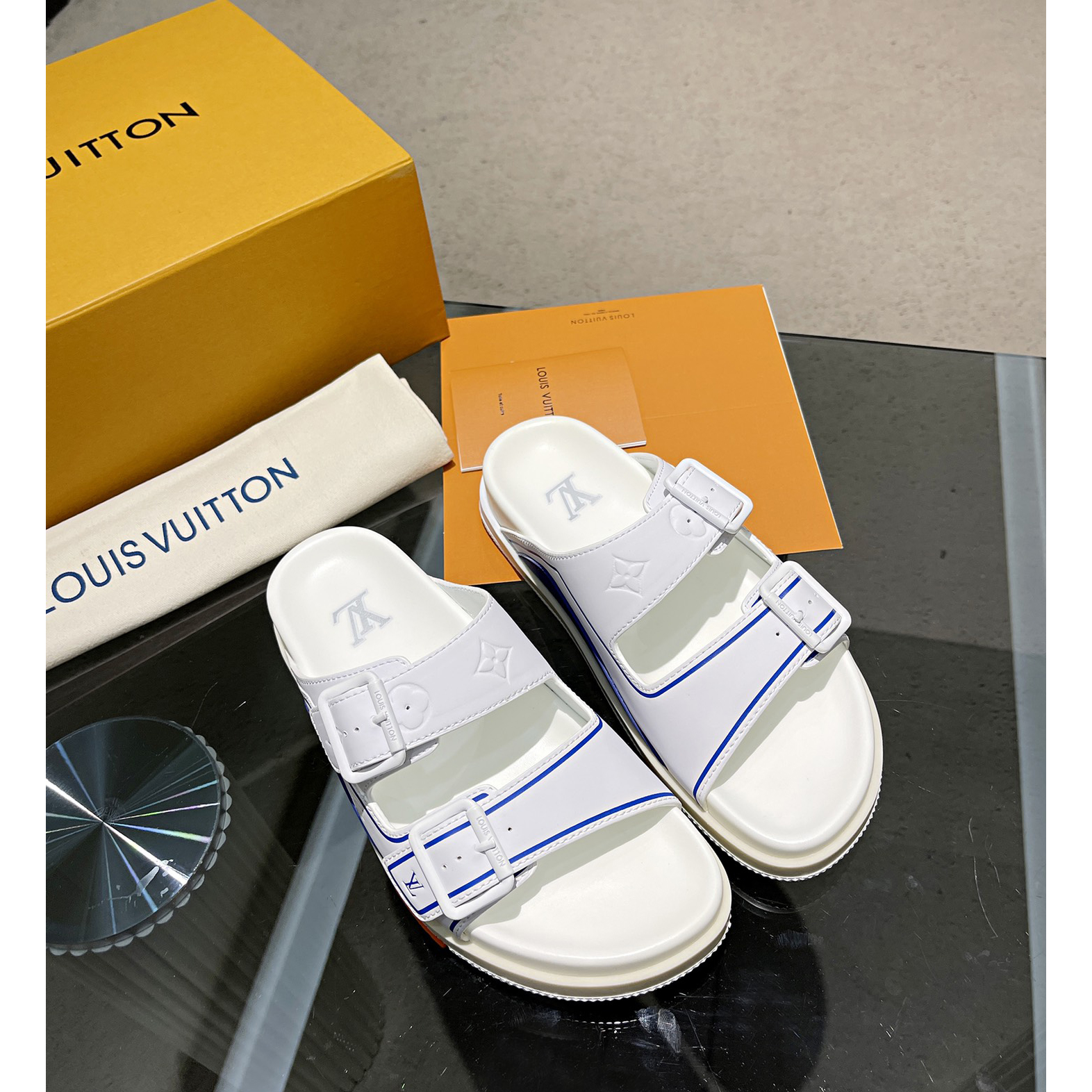 Louis Vuitton Men's Trainer Slippers - DopestKickz