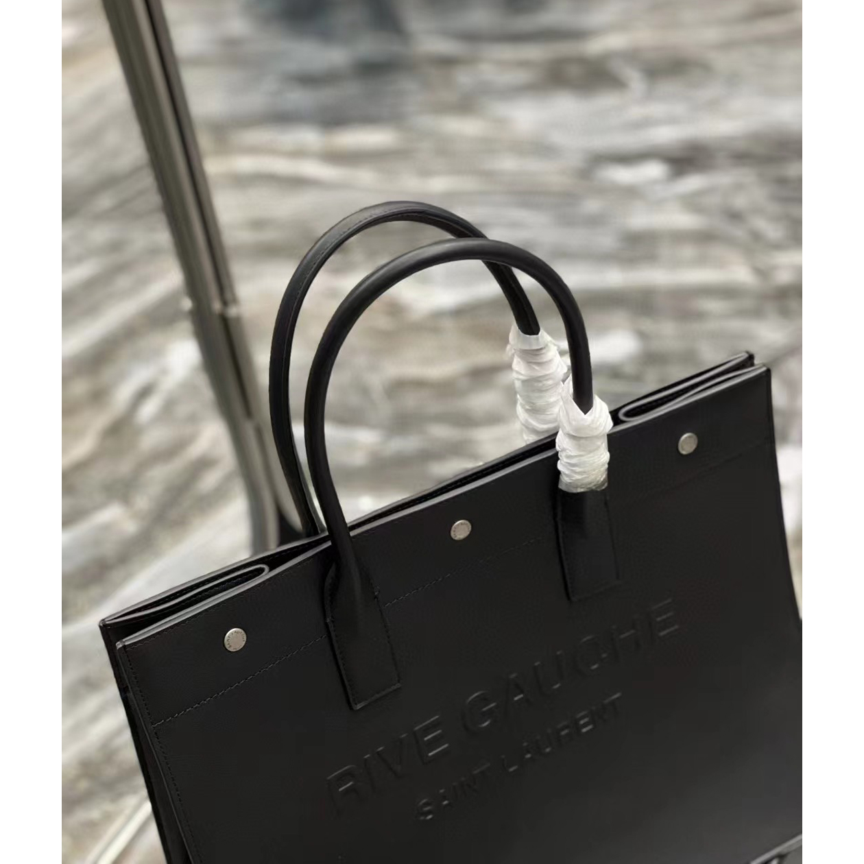 Saint Laurent Rive Gauche Small Tote Bag In Smooth Leather(39-31-18cm) - DopestKickz