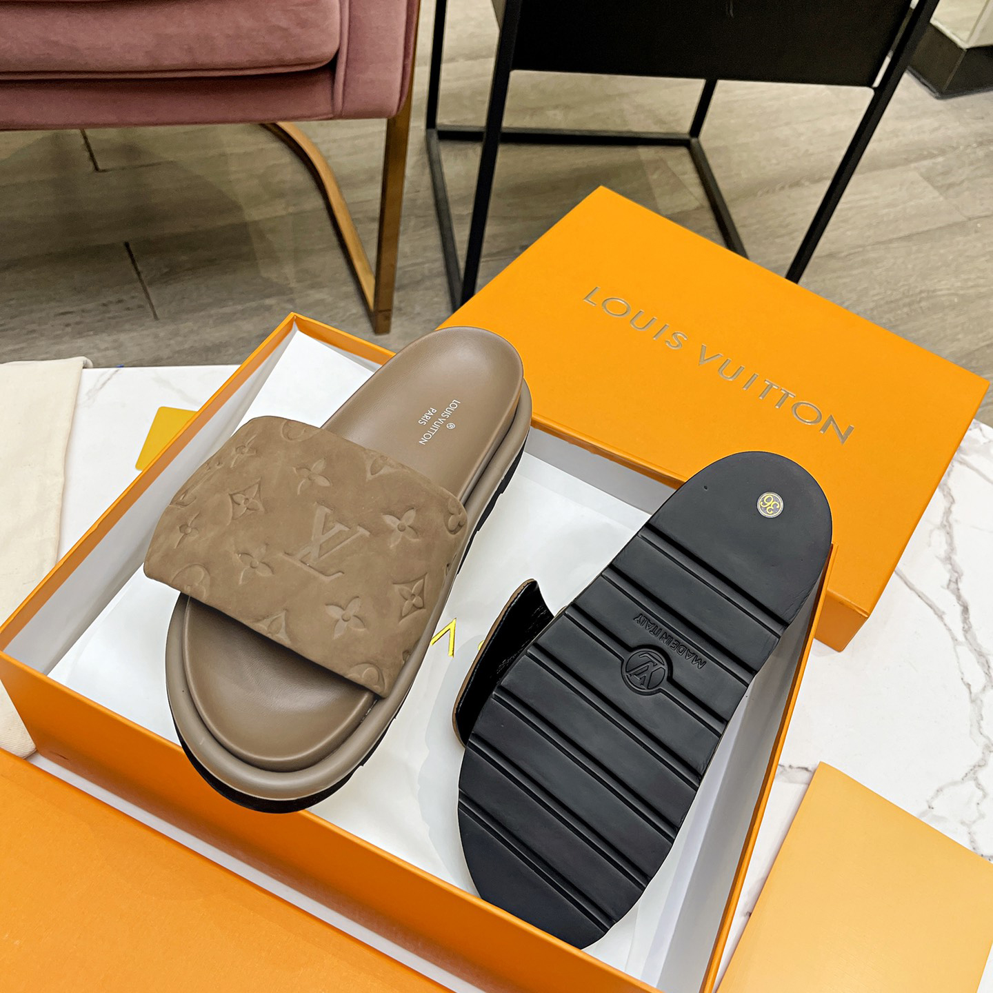 Louis Vuitton Pool Pillow Comfort Mules - DopestKickz