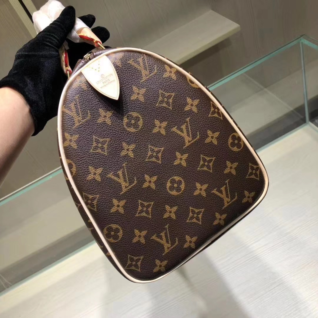 Louis Vuitton Speedy 35 Monogram Handbag (35-23-8cm)  M41107 - DopestKickz