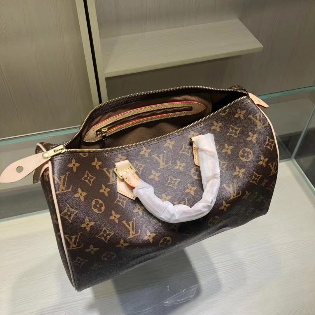 Louis Vuitton Speedy 35 Monogram Handbag (35-23-8cm)  M41107 - DopestKickz
