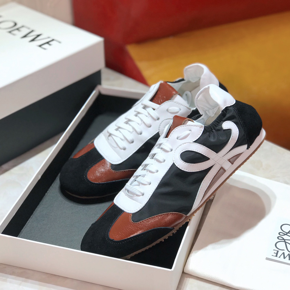 Loewe Ballet Runner In Nylon And Calfskin - DopestKickz
