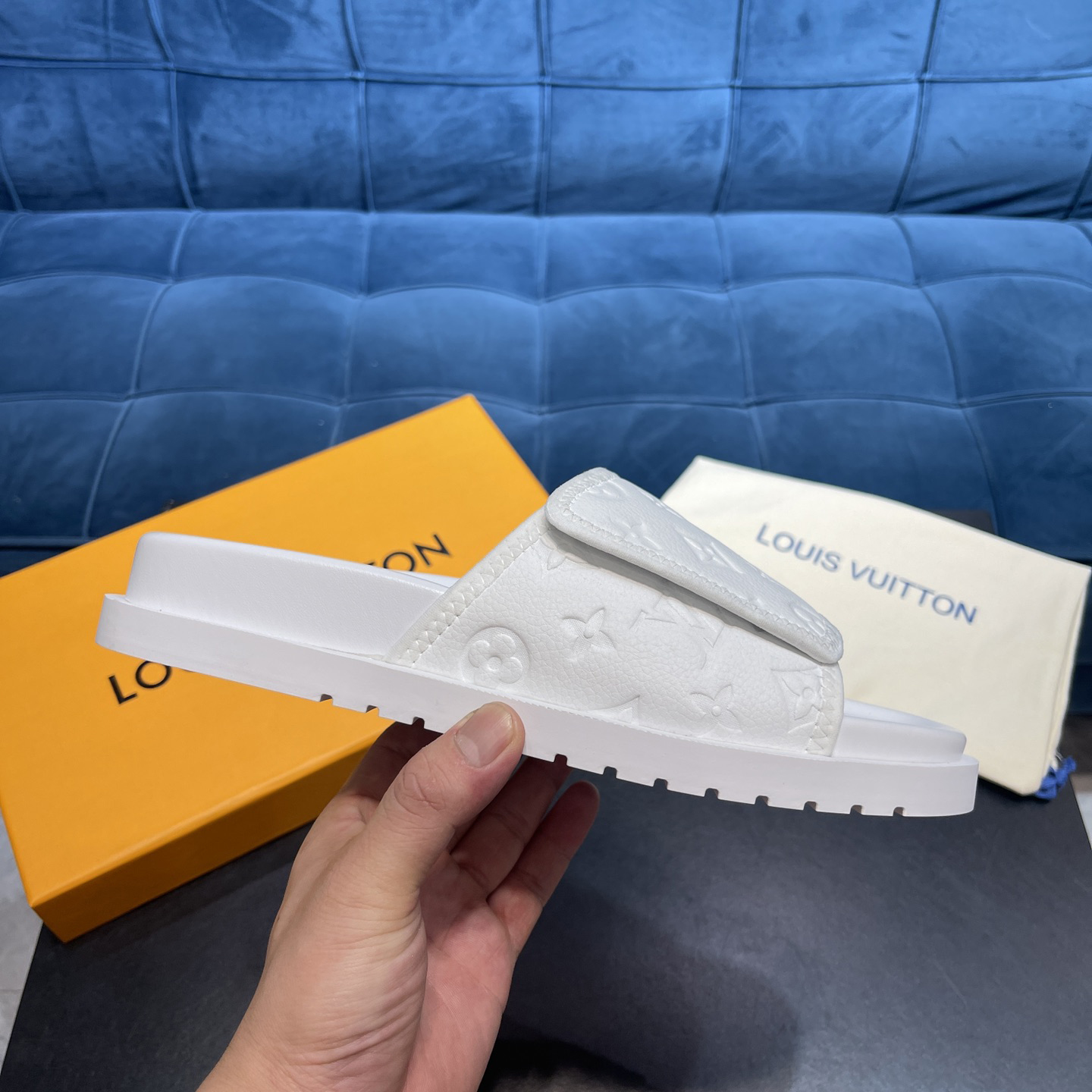 Louis Vuitton x NBA Monogram Slipper - DopestKickz