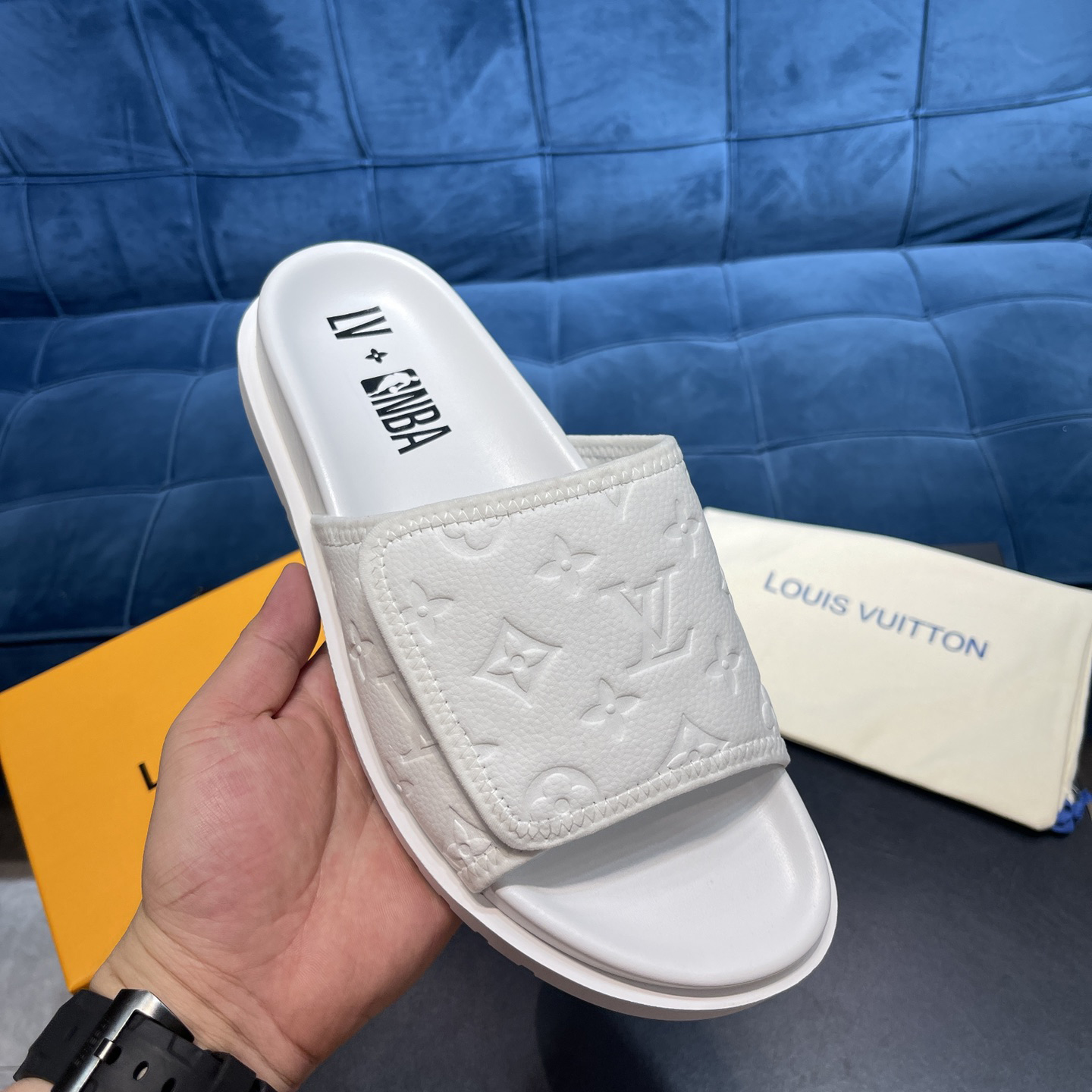 Louis Vuitton x NBA Monogram Slipper - DopestKickz