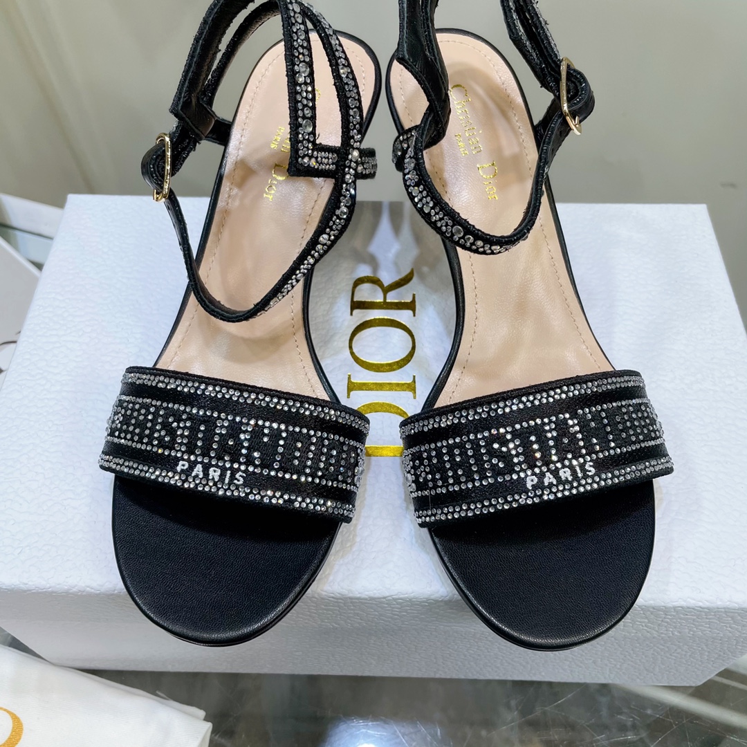Dior Logo High Heeled Sandals(6.5CM) - DopestKickz