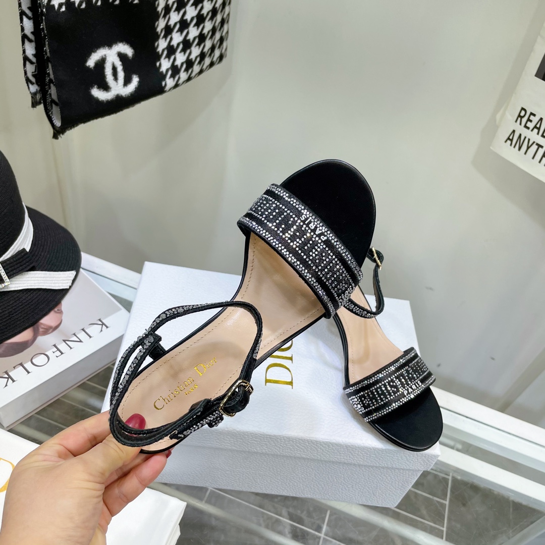 Dior Logo High Heeled Sandals(6.5CM) - DopestKickz