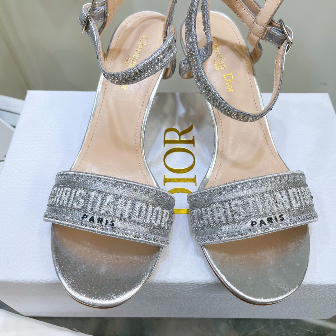 Dior Logo High Heeled Sandals(6.5CM) - DopestKickz