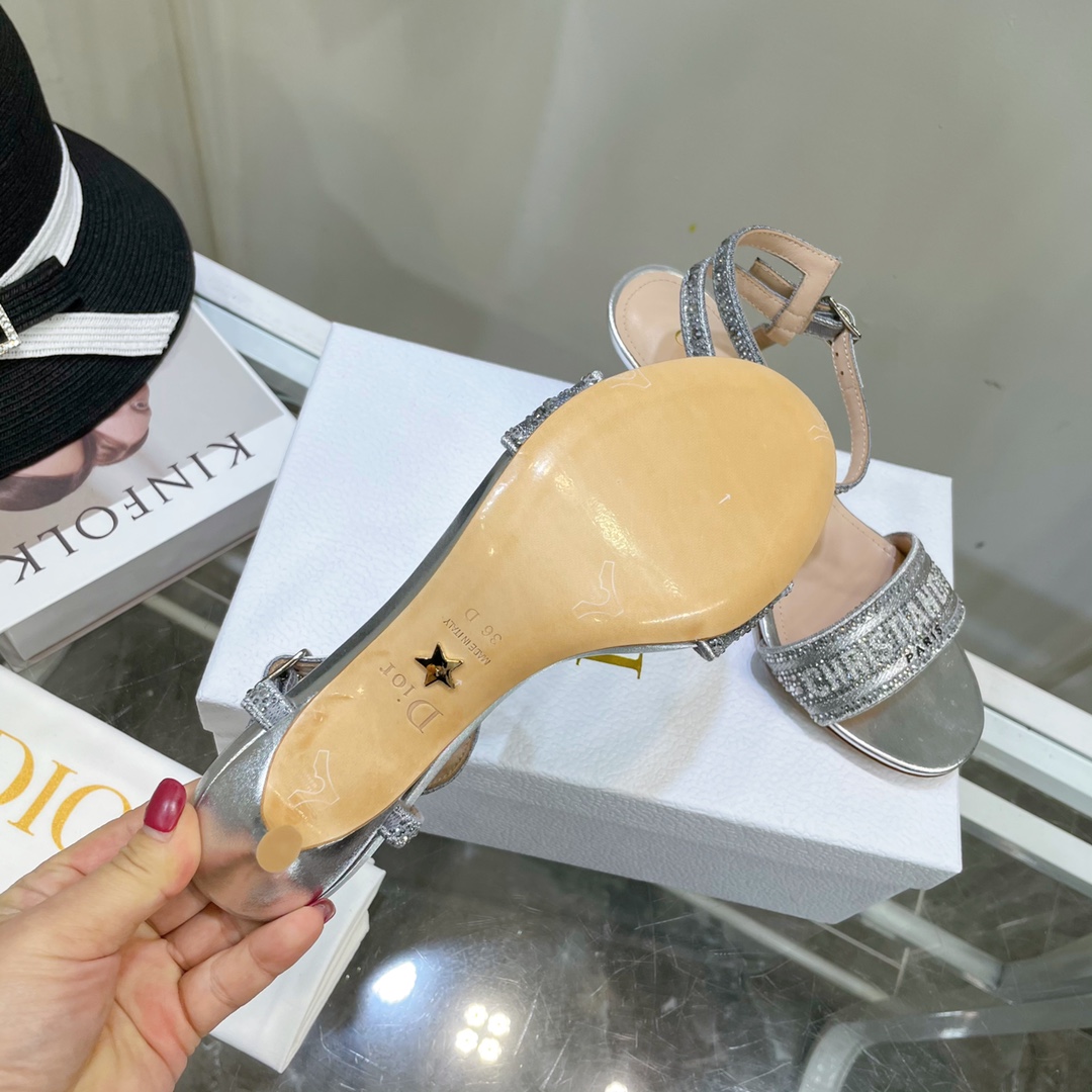 Dior Logo High Heeled Sandals(6.5CM) - DopestKickz
