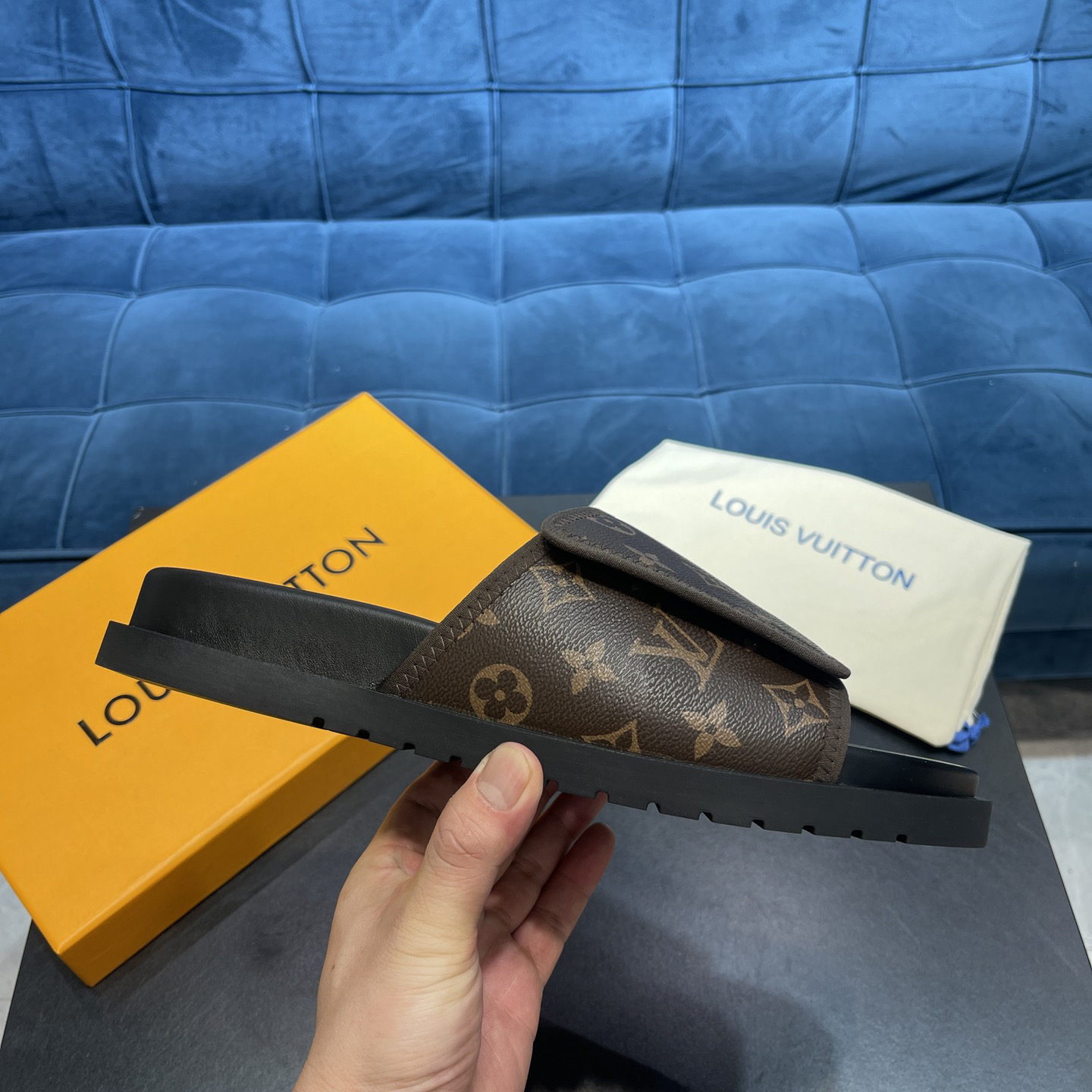 Louis Vuitton x NBA Monogram Slipper - DopestKickz