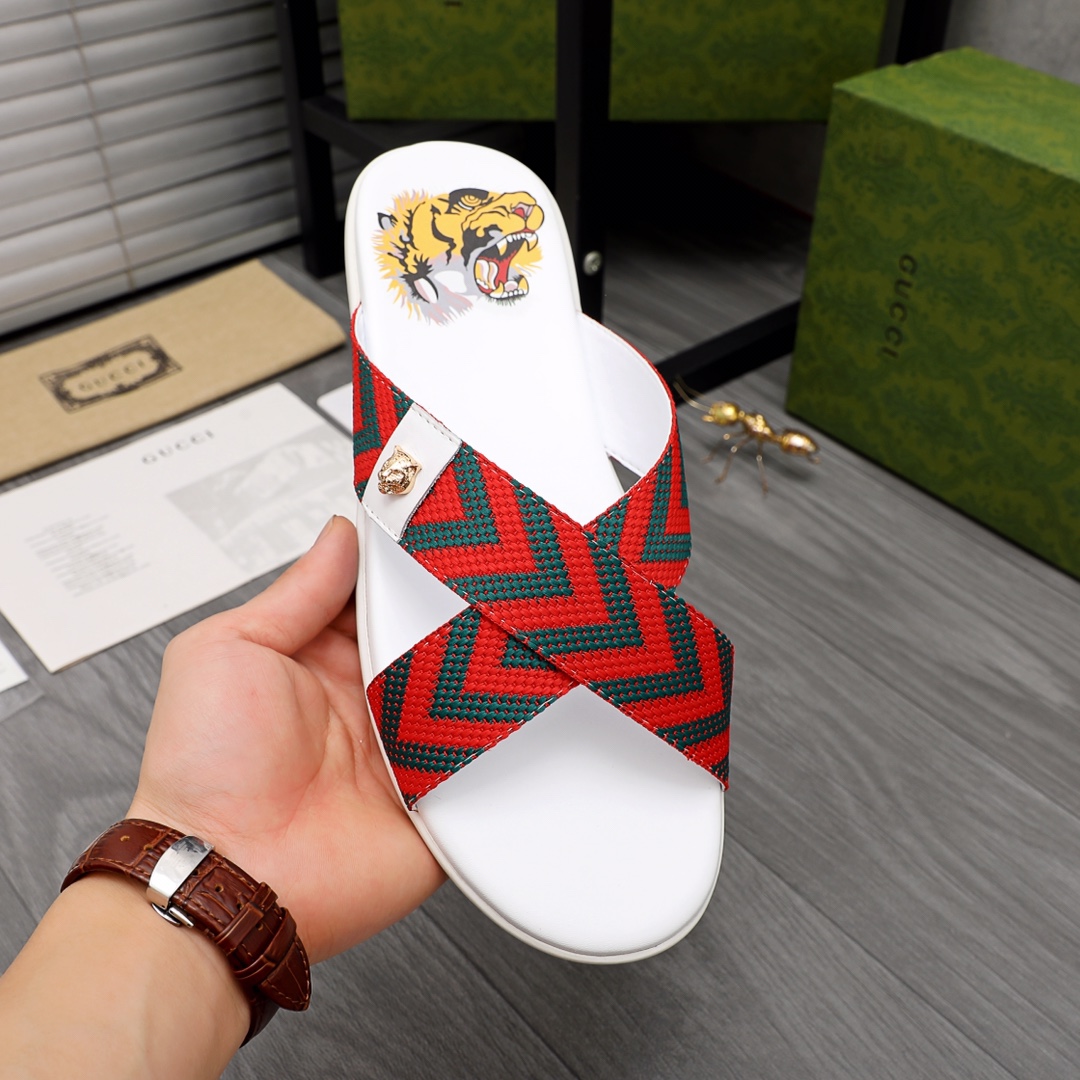 Gucci Web Slide Sandal - DopestKickz