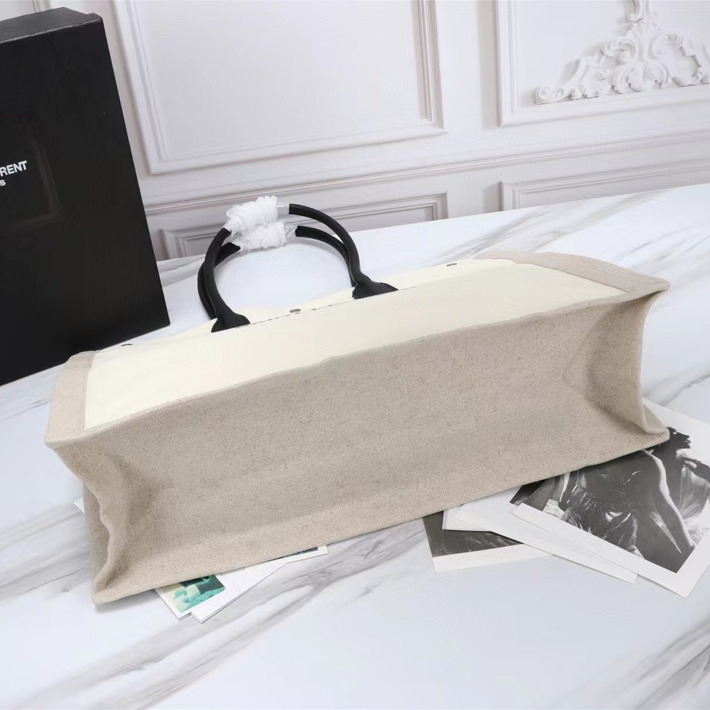 Saint Laurent Rive Gauche Canvas Tote(48-36-16cm) - DopestKickz