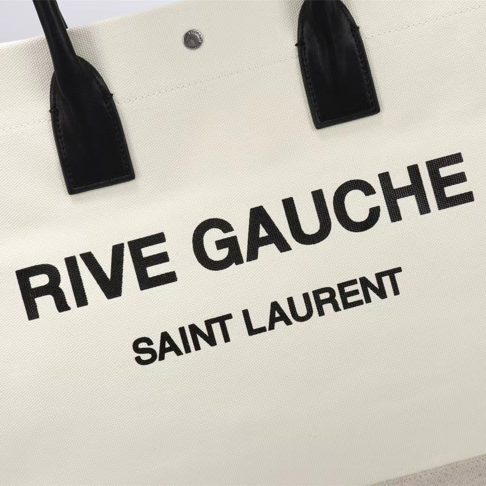 Saint Laurent Rive Gauche Canvas Tote(48-36-16cm) - DopestKickz