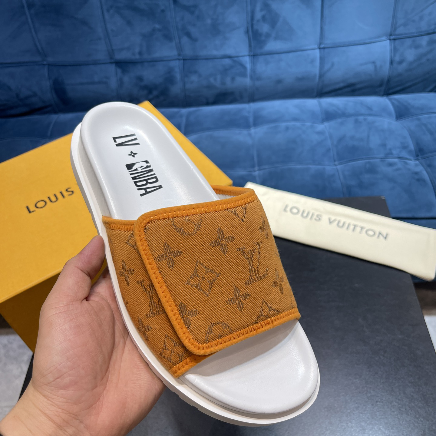 Louis Vuitton x NBA Monogram Slipper - DopestKickz