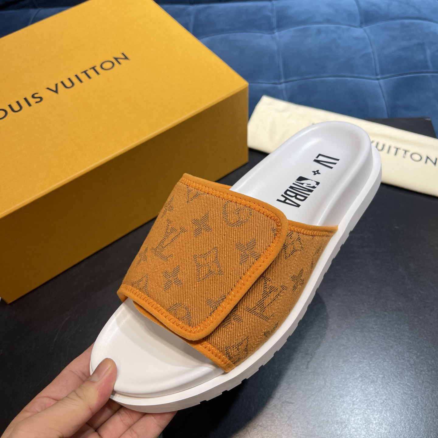 Louis Vuitton x NBA Monogram Slipper - DopestKickz