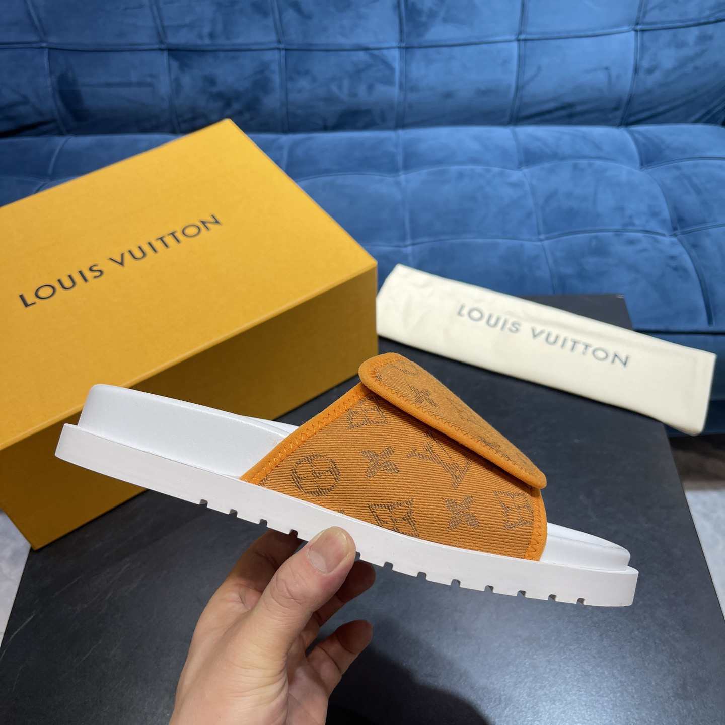 Louis Vuitton x NBA Monogram Slipper - DopestKickz