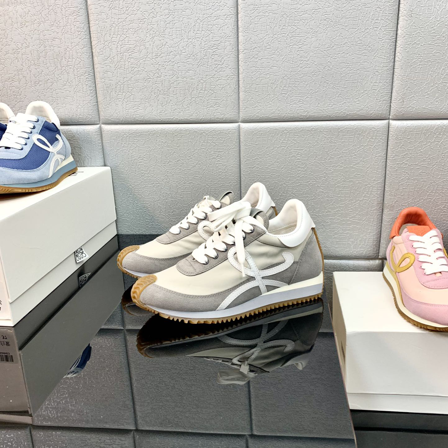 Loewe Flow Runner In Technical Mesh And Suede - DopestKickz