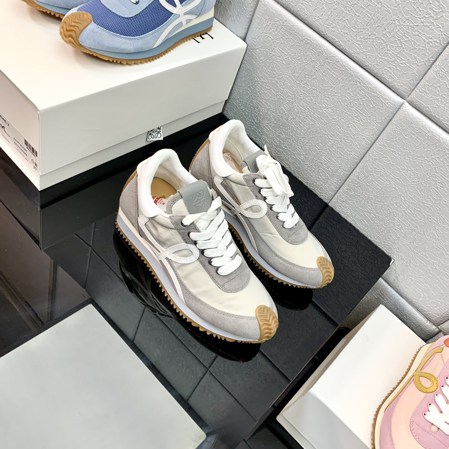 Loewe Flow Runner In Technical Mesh And Suede - DopestKickz