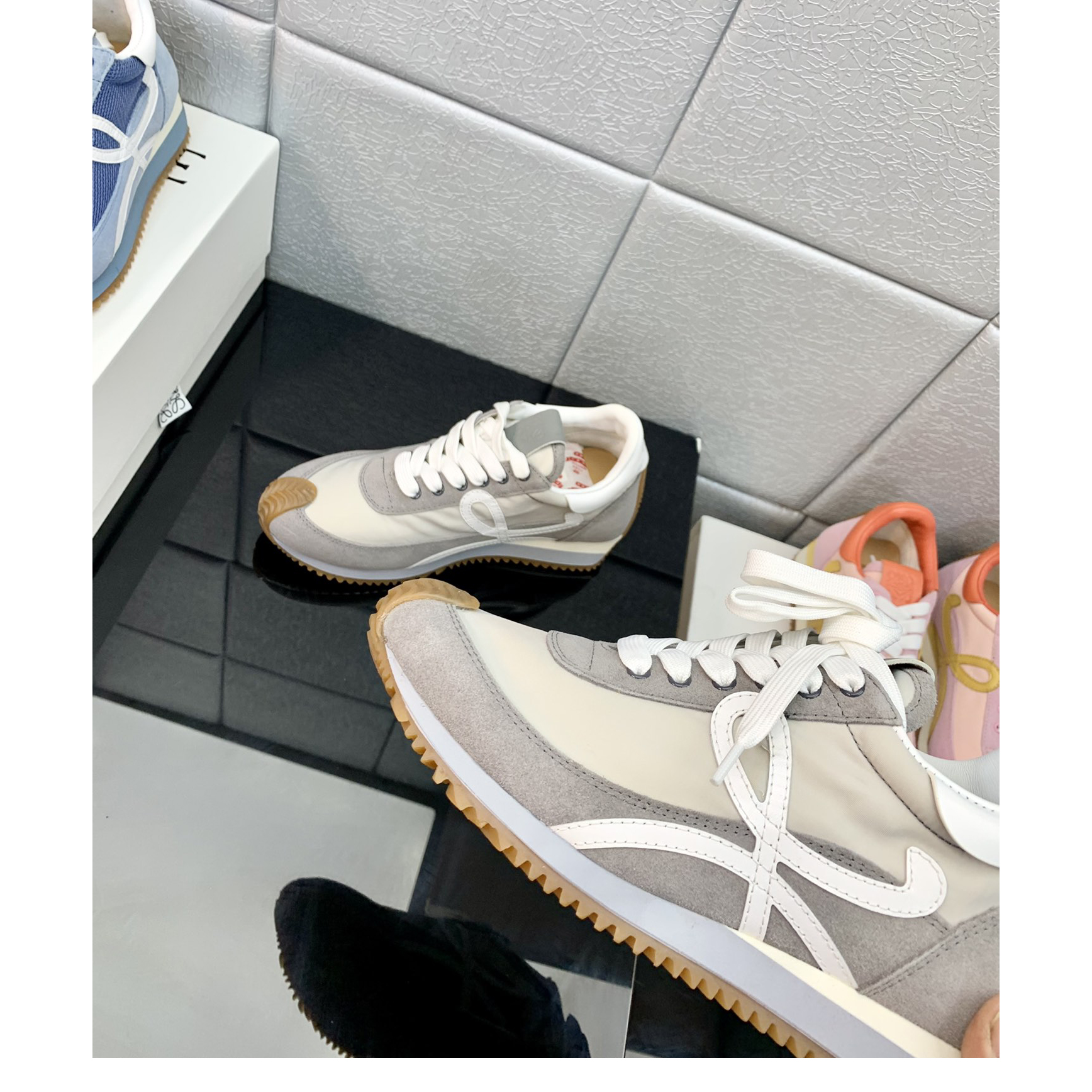 Loewe Flow Runner In Technical Mesh And Suede - DopestKickz