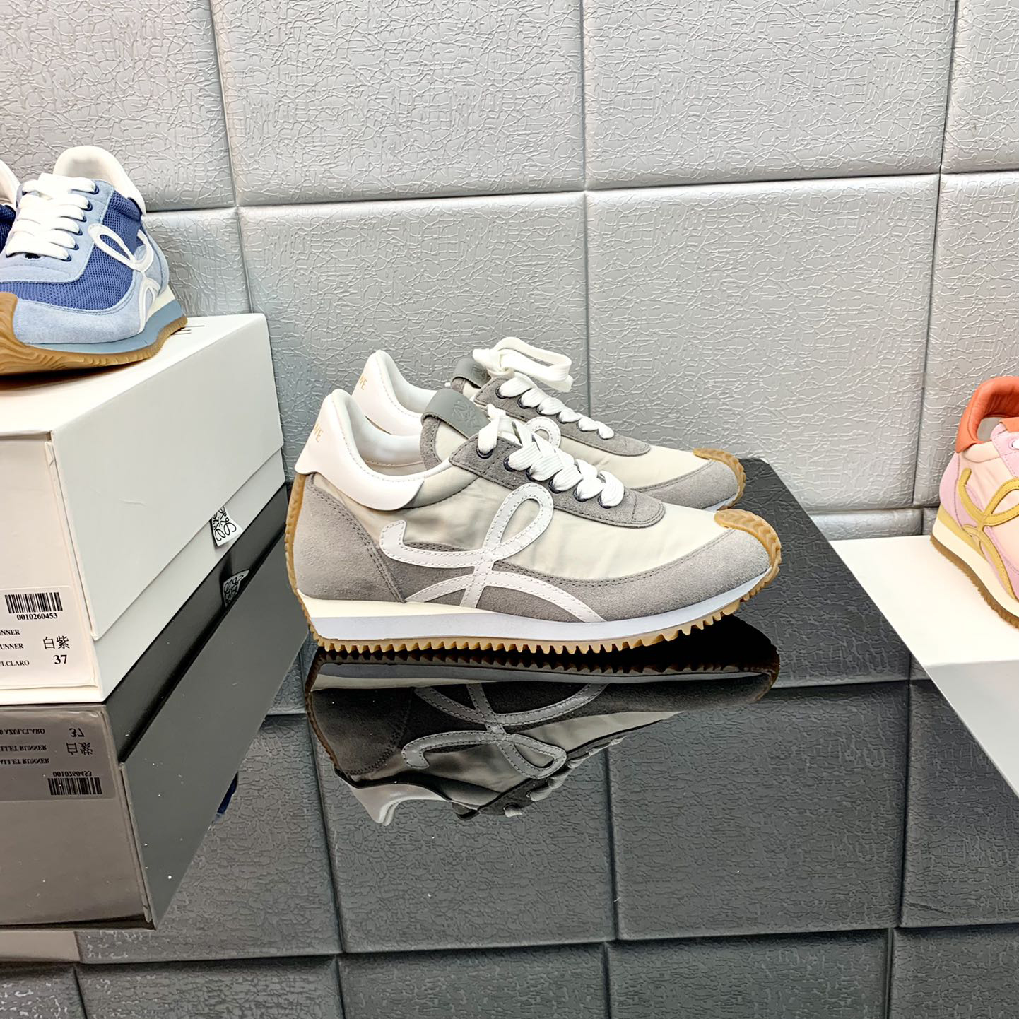 Loewe Flow Runner In Technical Mesh And Suede - DopestKickz