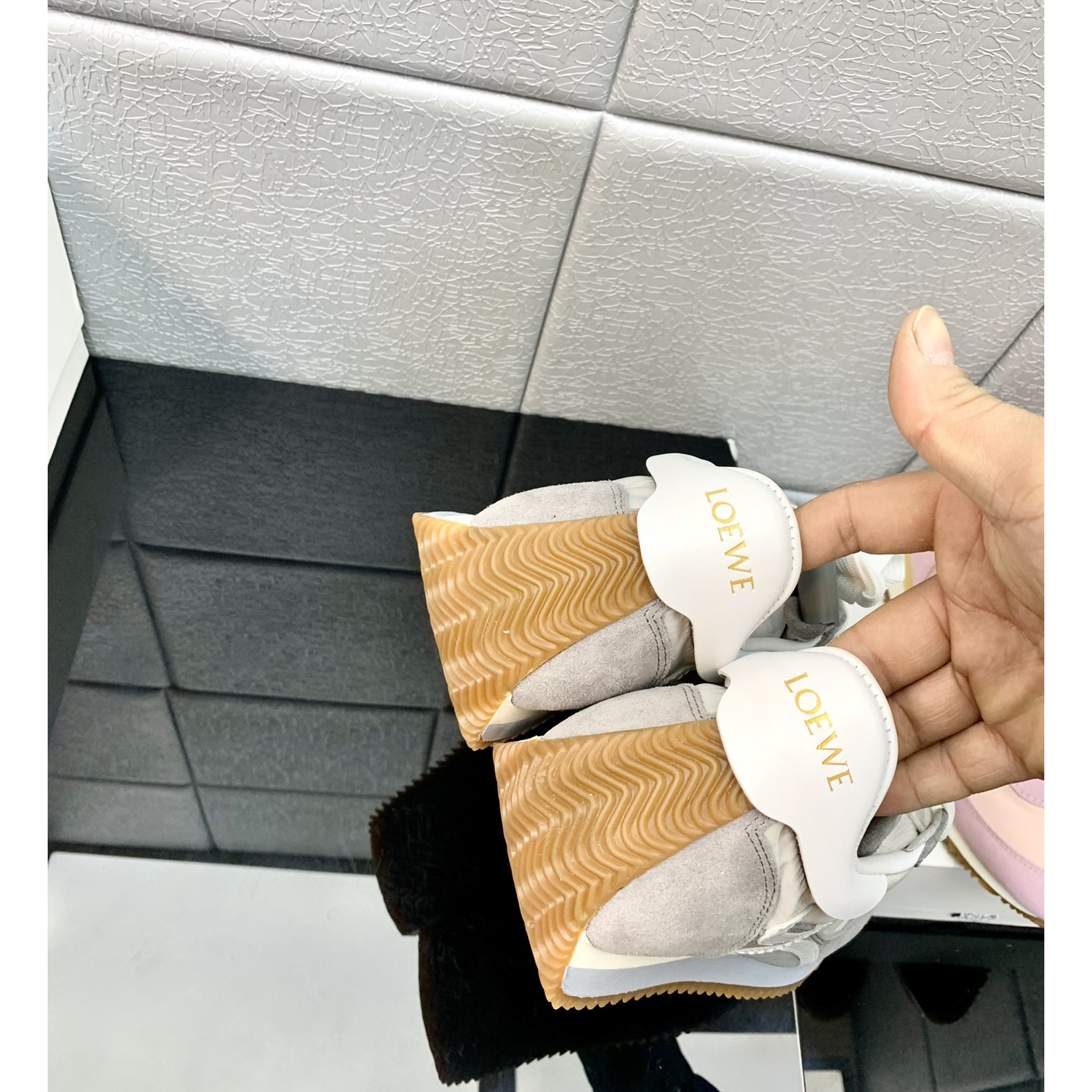 Loewe Flow Runner In Technical Mesh And Suede - DopestKickz