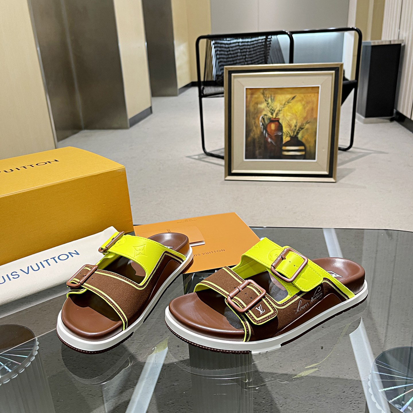 Louis Vuitton Men's Trainer Slippers - DopestKickz