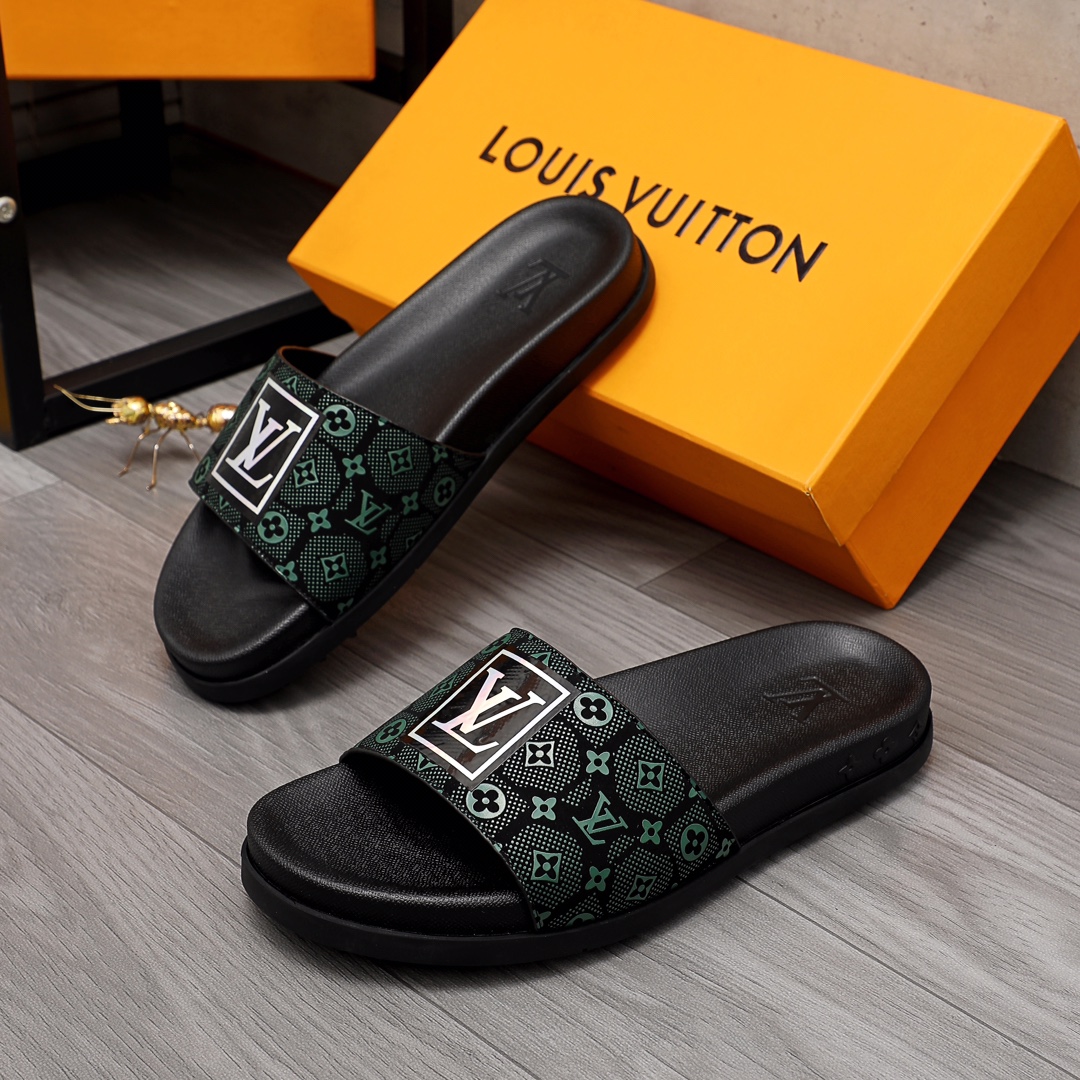 Louis Vuitton Monogram Slippers - DopestKickz