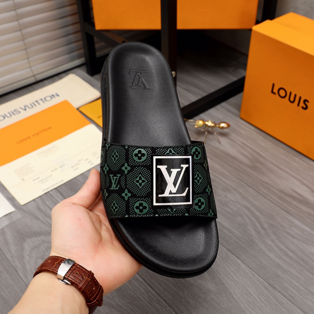 Louis Vuitton Monogram Slippers - DopestKickz