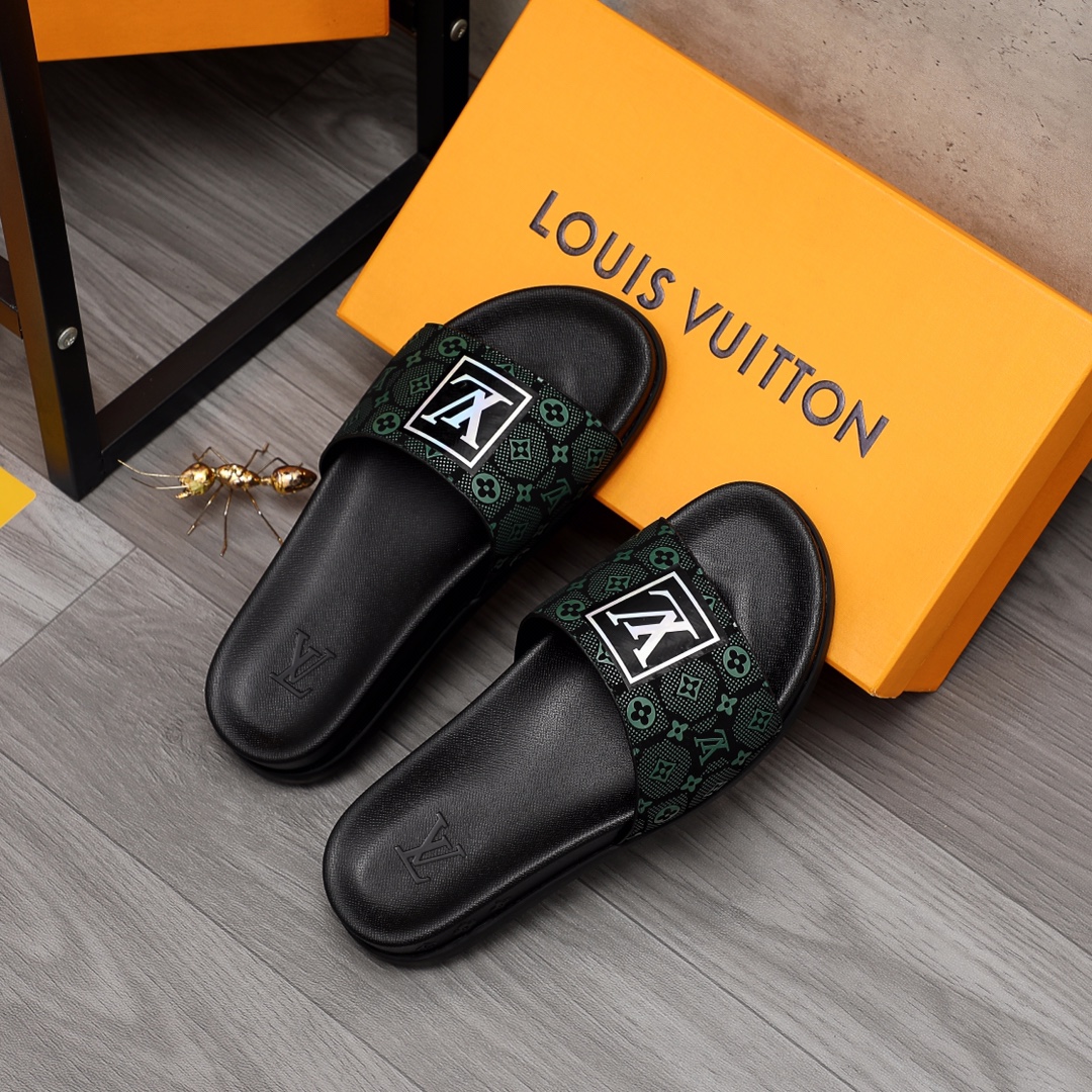 Louis Vuitton Monogram Slippers - DopestKickz