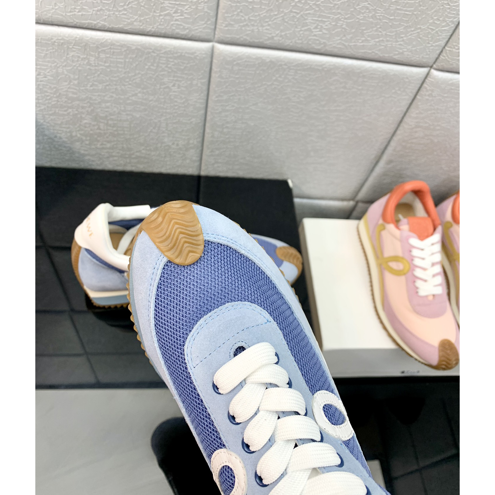 Loewe Flow Runner In Technical Mesh And Suede - DopestKickz