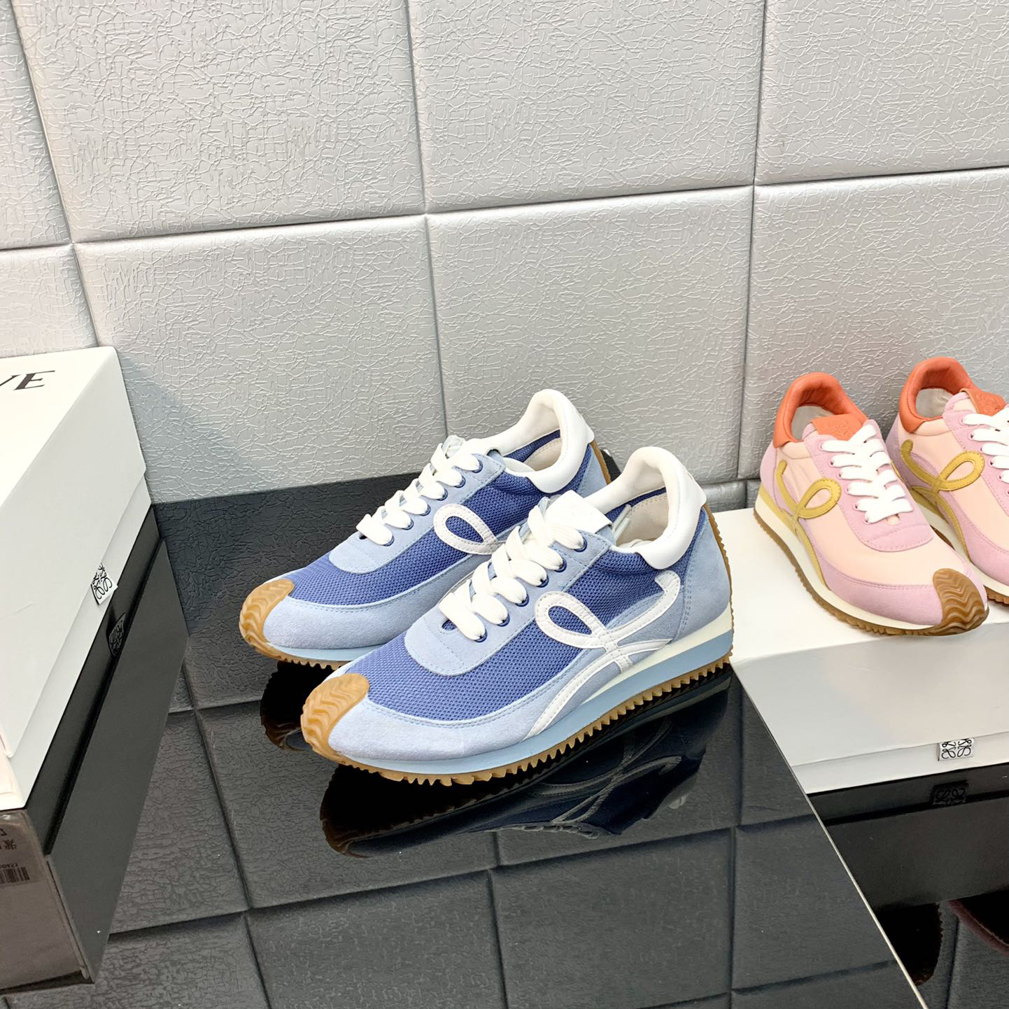 Loewe Flow Runner In Technical Mesh And Suede - DopestKickz