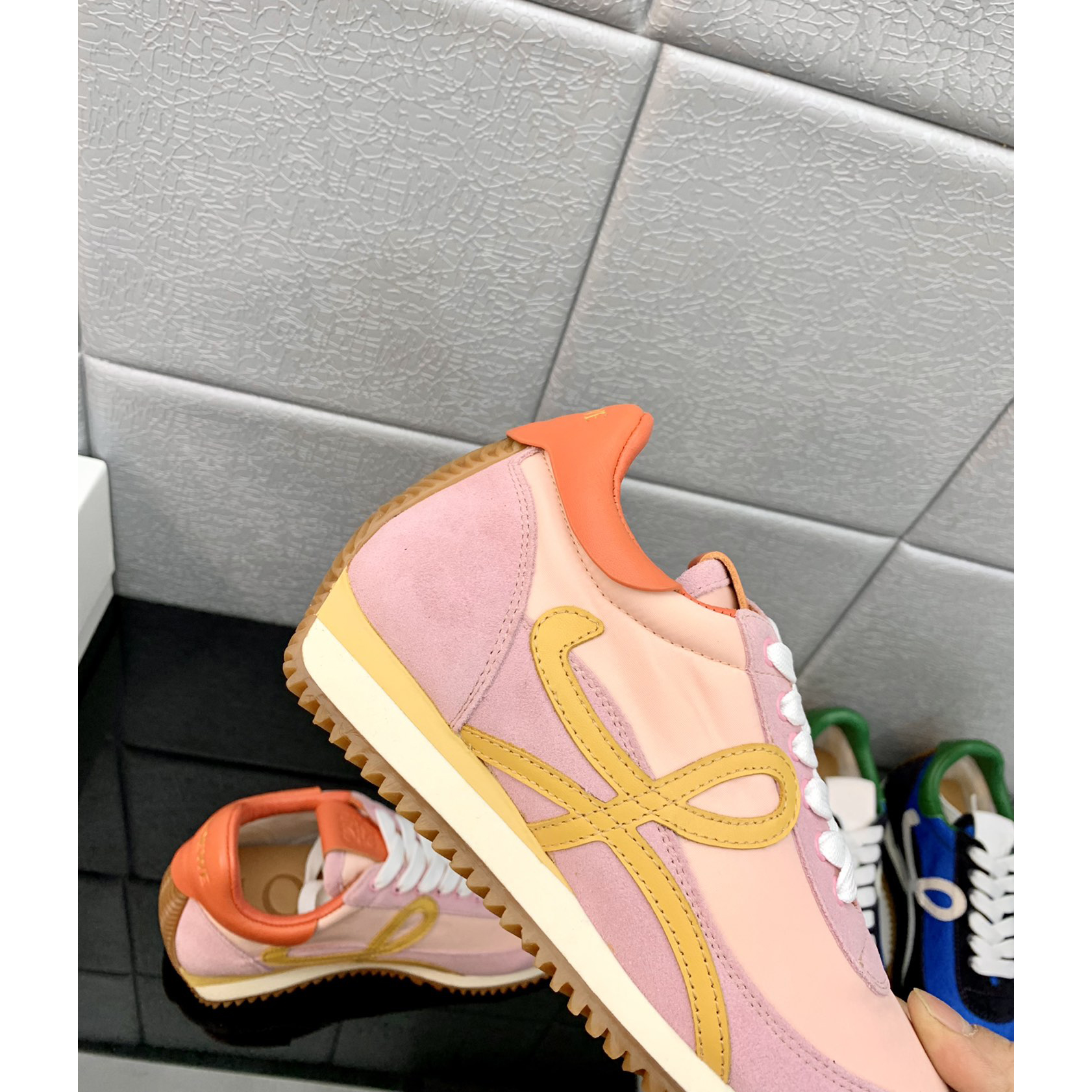 Loewe Flow Runner In Technical Mesh And Suede - DopestKickz