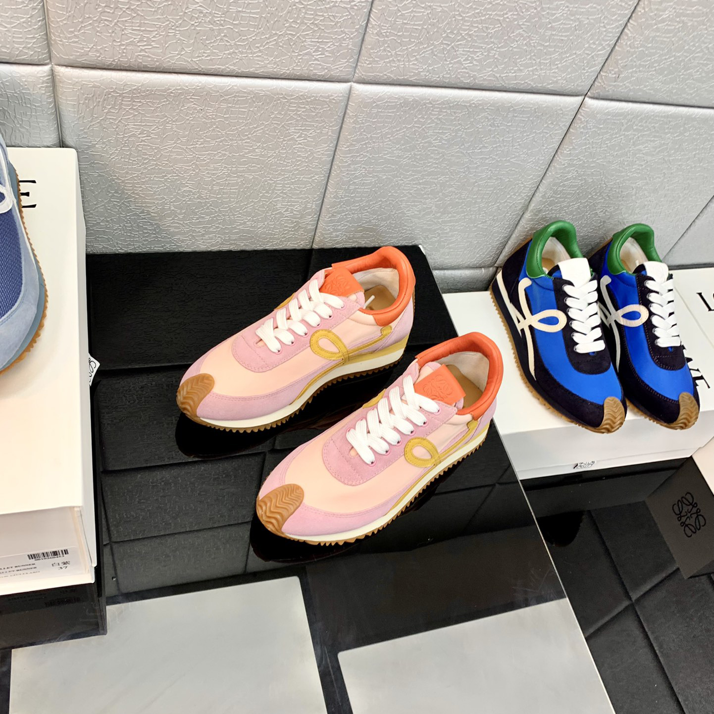 Loewe Flow Runner In Technical Mesh And Suede - DopestKickz