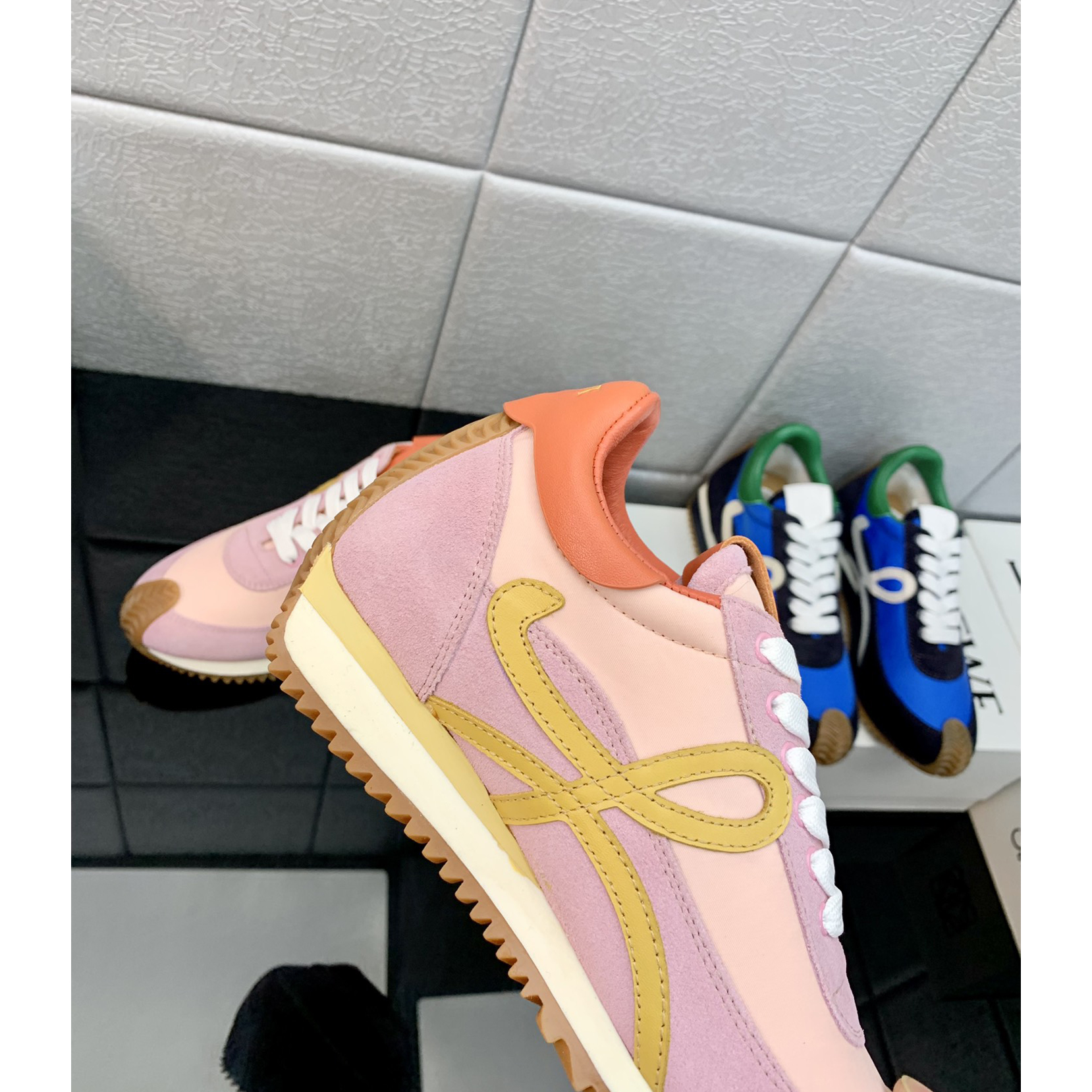 Loewe Flow Runner In Technical Mesh And Suede - DopestKickz