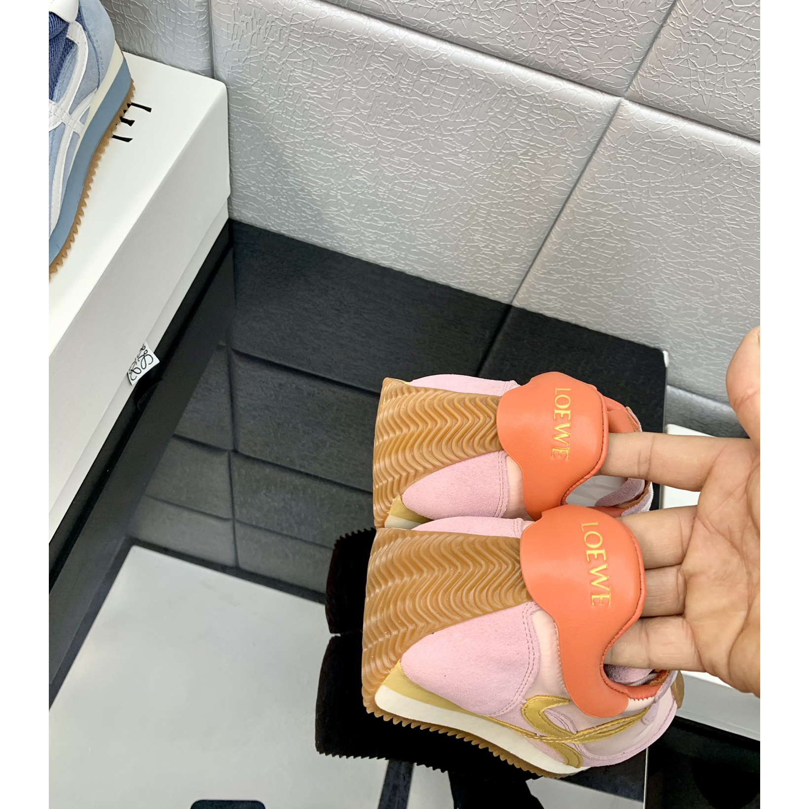 Loewe Flow Runner In Technical Mesh And Suede - DopestKickz