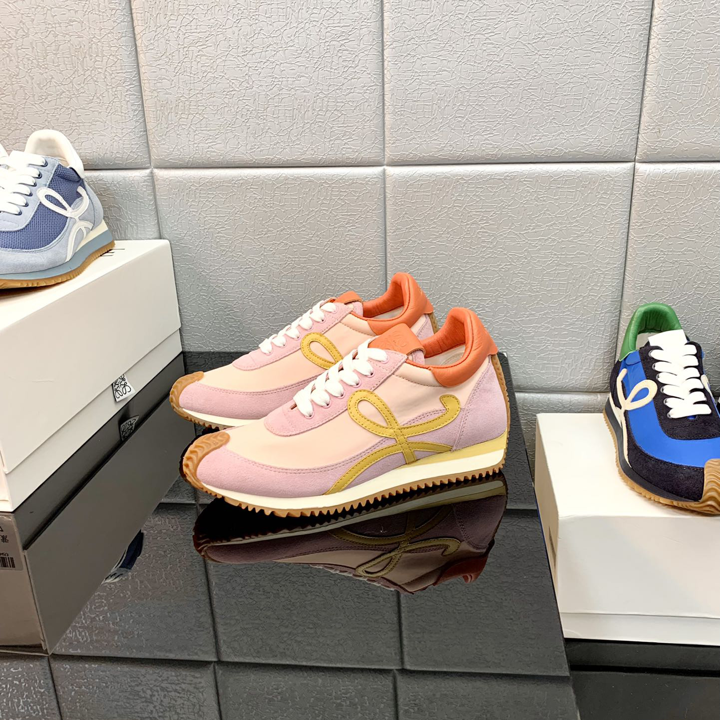 Loewe Flow Runner In Technical Mesh And Suede - DopestKickz