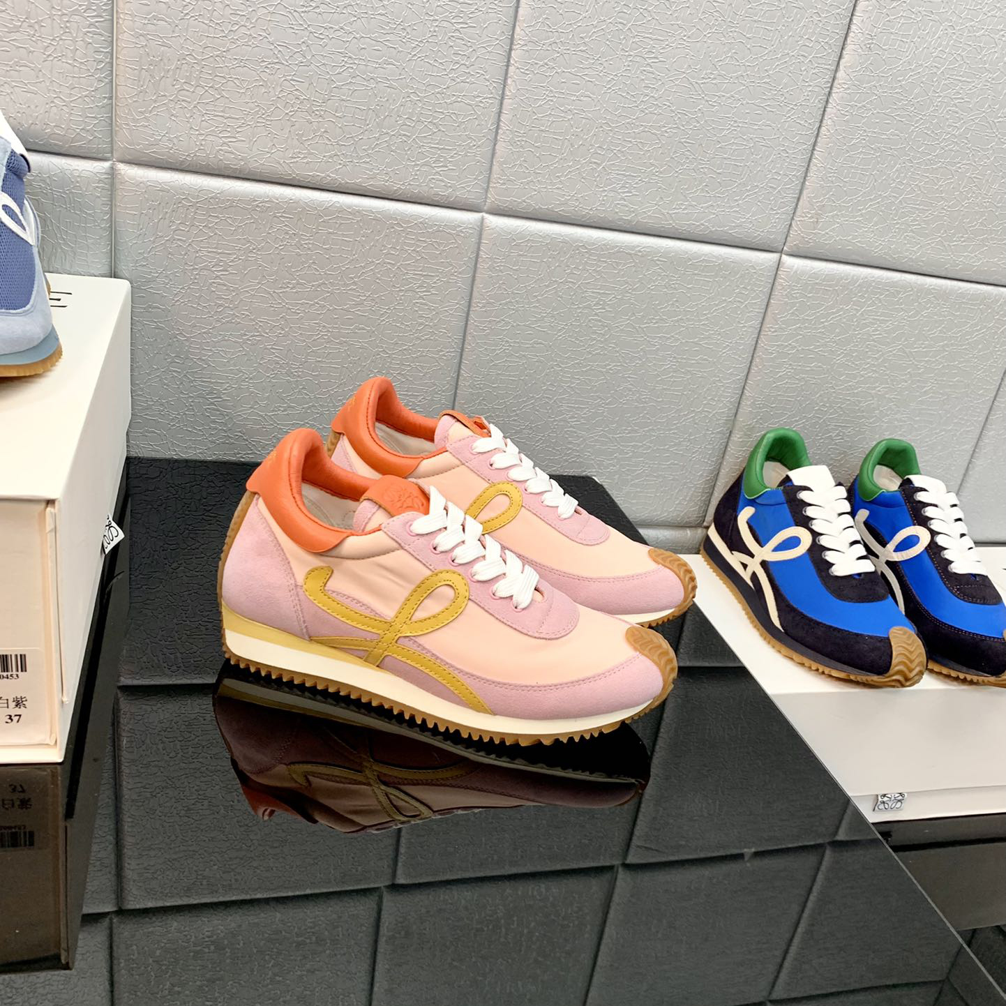 Loewe Flow Runner In Technical Mesh And Suede - DopestKickz