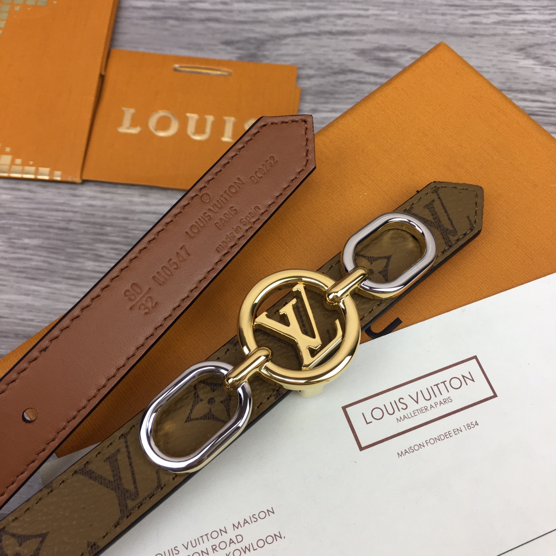 Louis Vuitton Squared LV 20mm Belt - DopestKickz