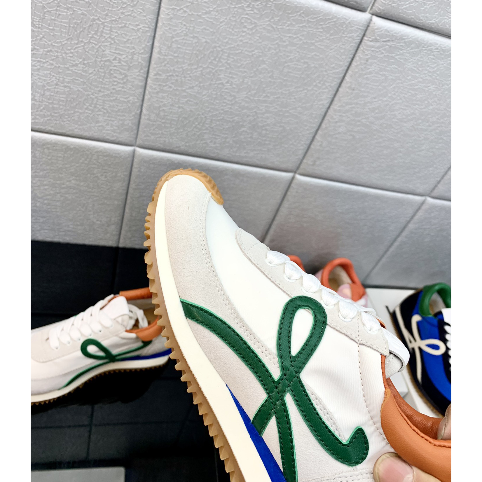 Loewe Flow Runner In Technical Mesh And Suede - DopestKickz