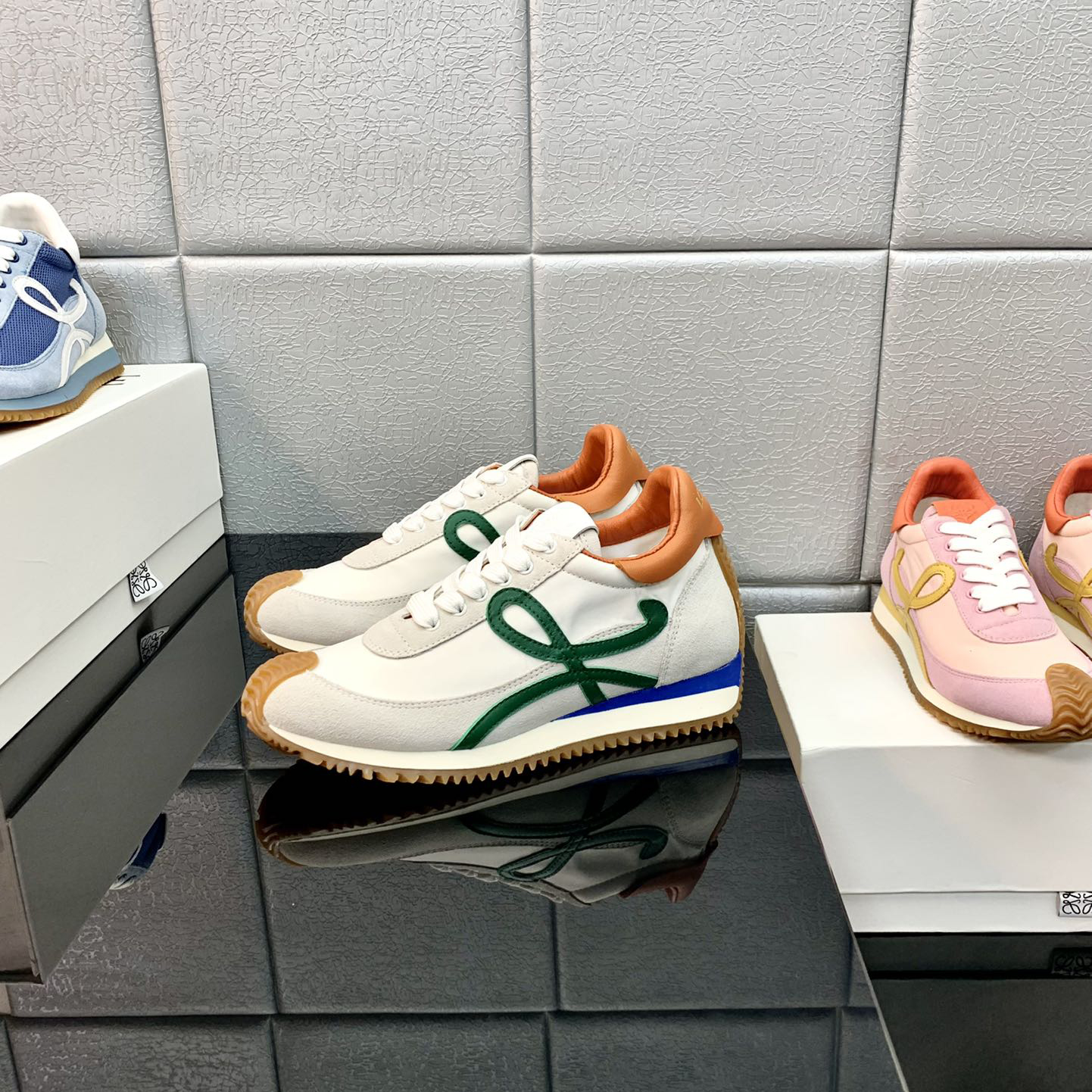 Loewe Flow Runner In Technical Mesh And Suede - DopestKickz