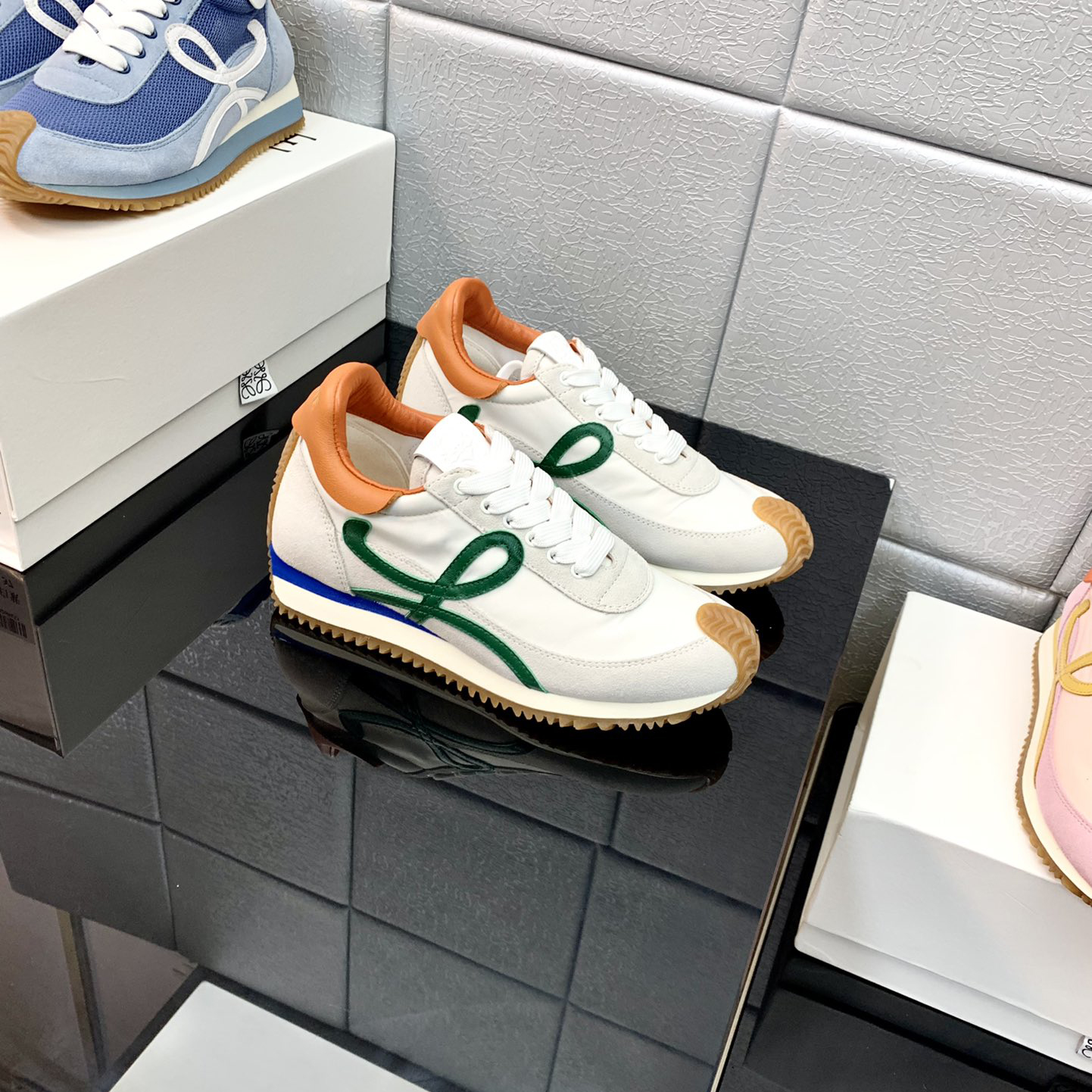 Loewe Flow Runner In Technical Mesh And Suede - DopestKickz