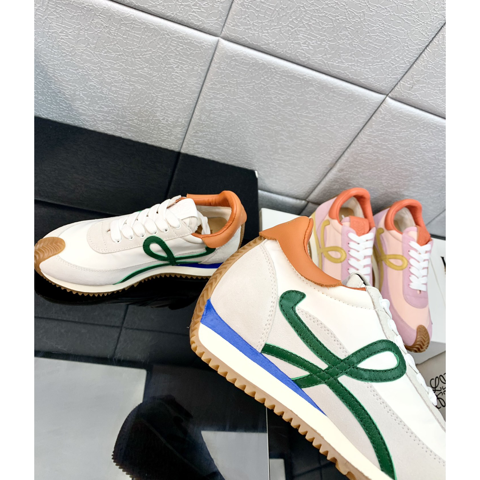 Loewe Flow Runner In Technical Mesh And Suede - DopestKickz