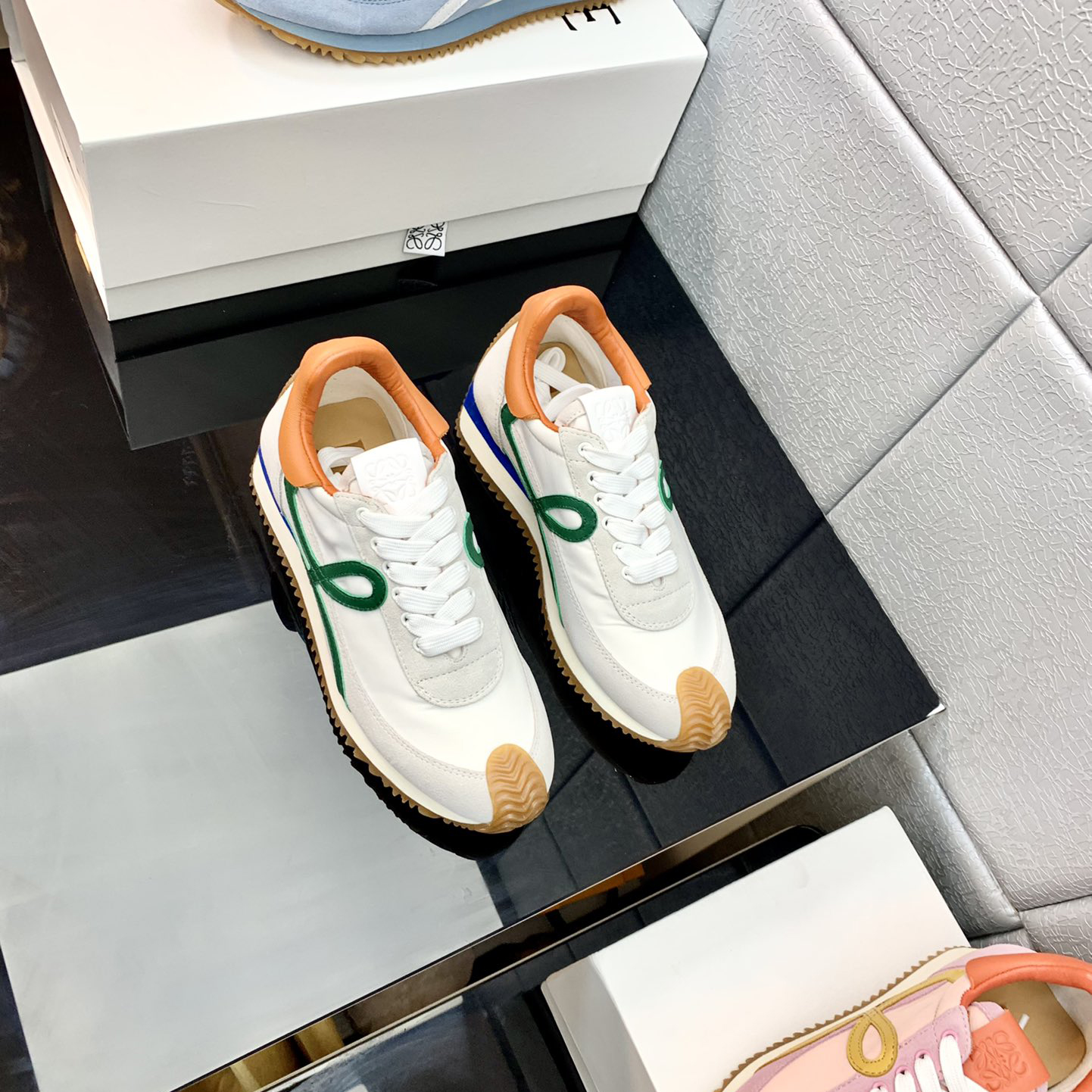 Loewe Flow Runner In Technical Mesh And Suede - DopestKickz