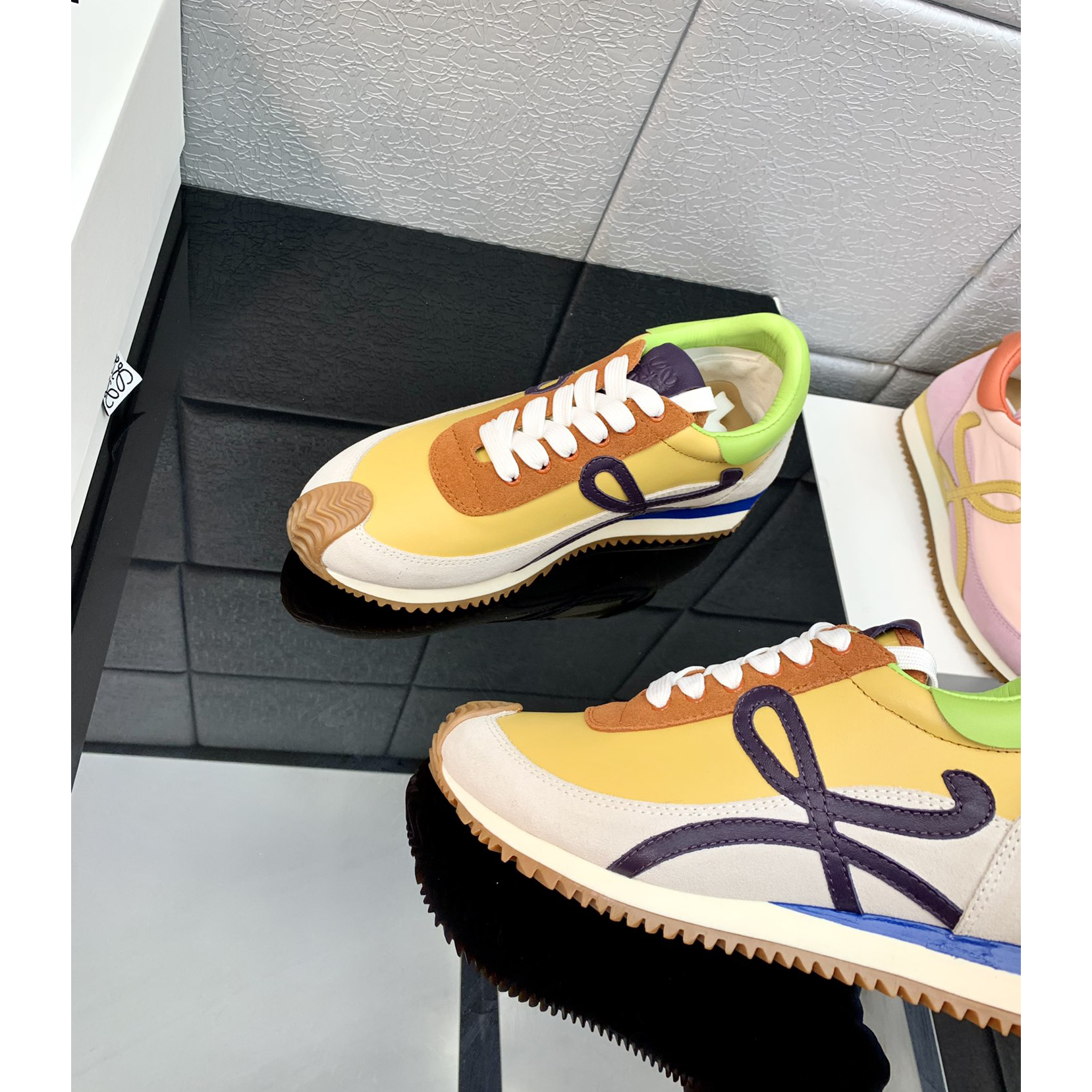 Loewe Flow Runner In Technical Mesh And Suede - DopestKickz