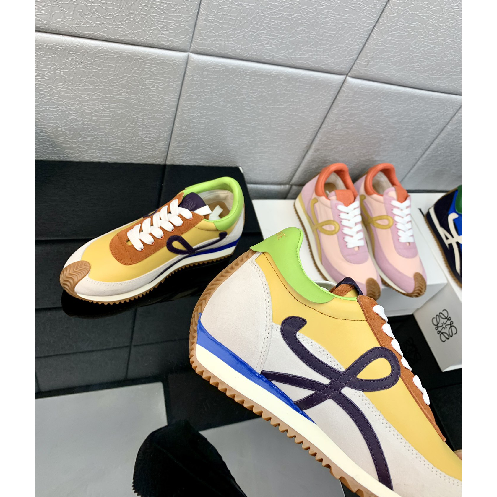 Loewe Flow Runner In Technical Mesh And Suede - DopestKickz