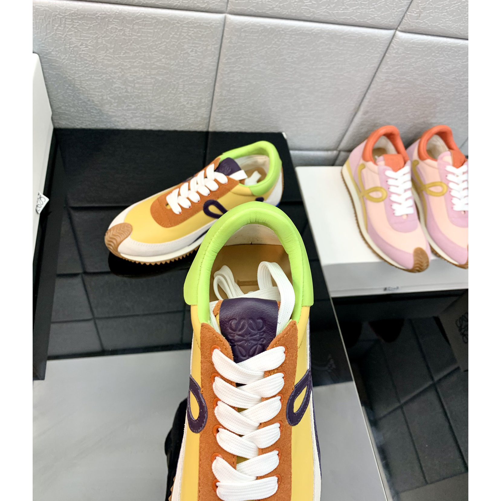 Loewe Flow Runner In Technical Mesh And Suede - DopestKickz