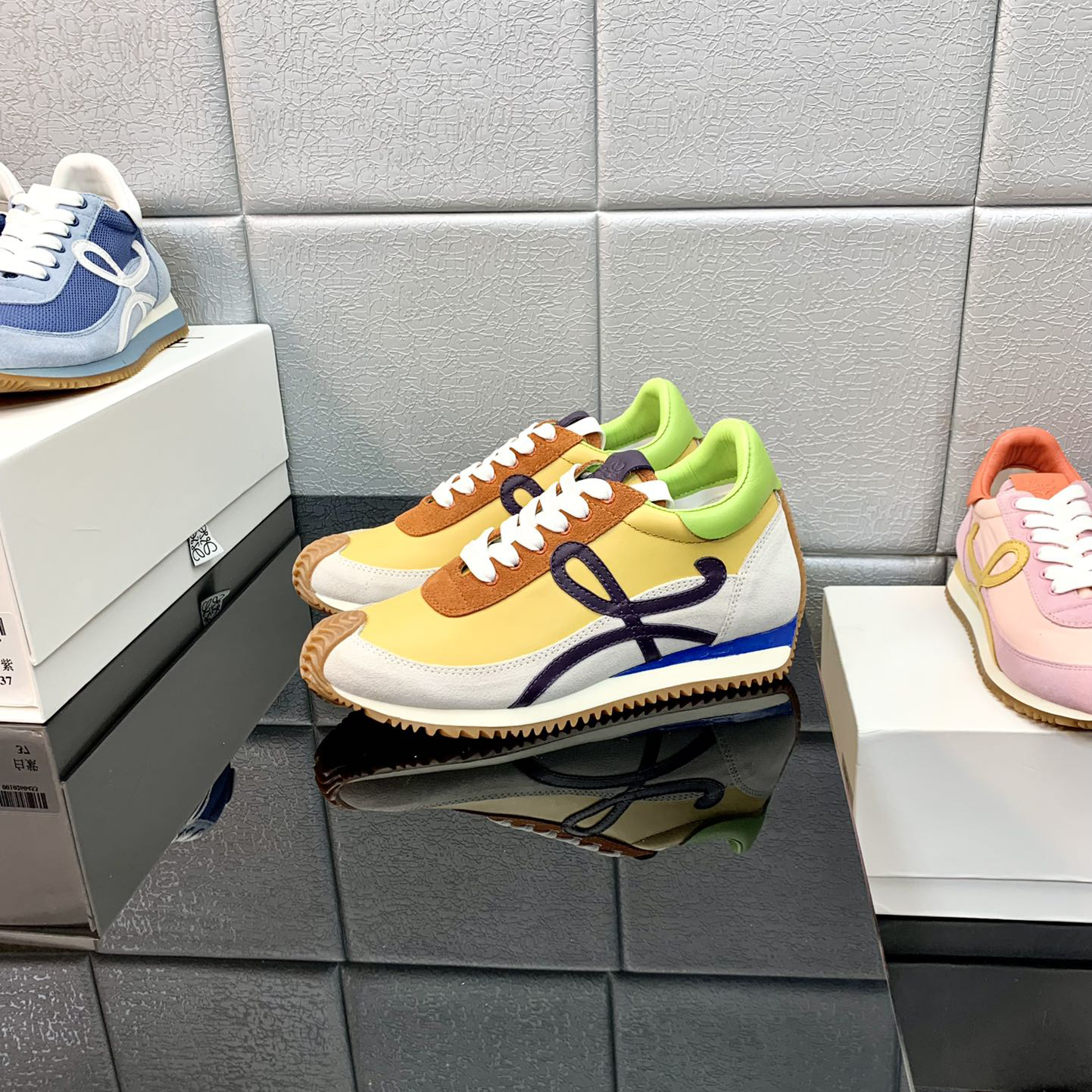 Loewe Flow Runner In Technical Mesh And Suede - DopestKickz